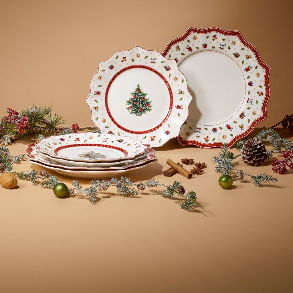 Villeroy & Boch Geschirr-Set Toy's Delight Teller-Set 8-teilig (8-tlg), 4 Personen, Porzellan, Premium Porcelain, 8 Stck, Handw., mikrow.sicher