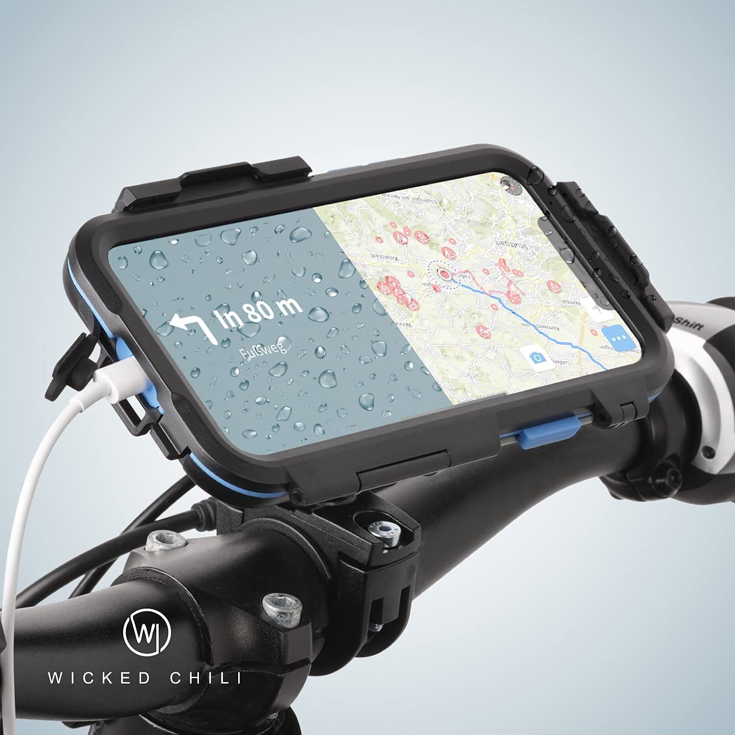 Wicked Chili TourCase Fahrrad Motorrad Halterung für iPhone 12 Pro Handy- Halterung, (1er Set)
