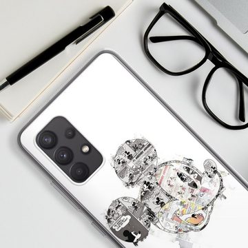 DeinDesign Handyhülle Mickey Mouse Offizielles Lizenzprodukt Disney Mickey Mouse - Collage, Samsung Galaxy A32 4G Silikon Hülle Bumper Case Handy Schutzhülle