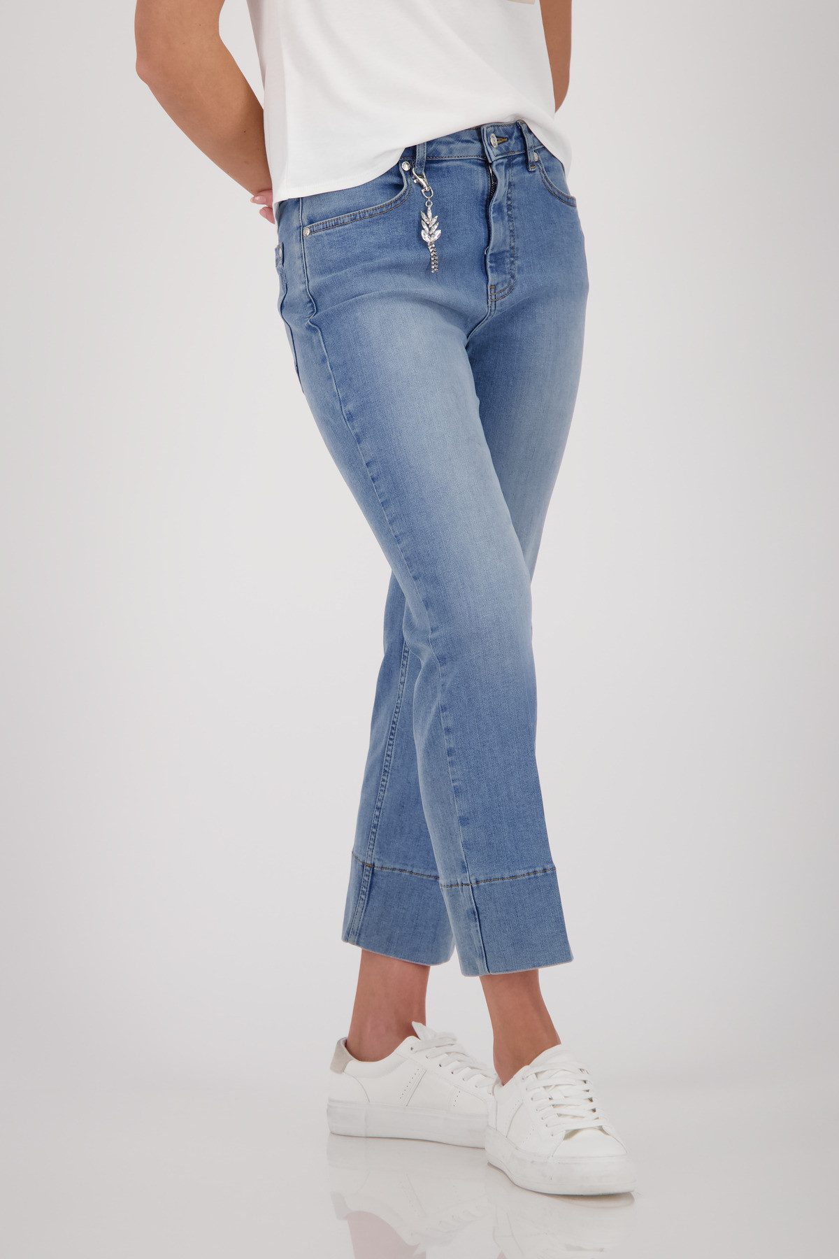 Monari 7/8-Jeans Jeans 64cm Regular fit mit Anhänger