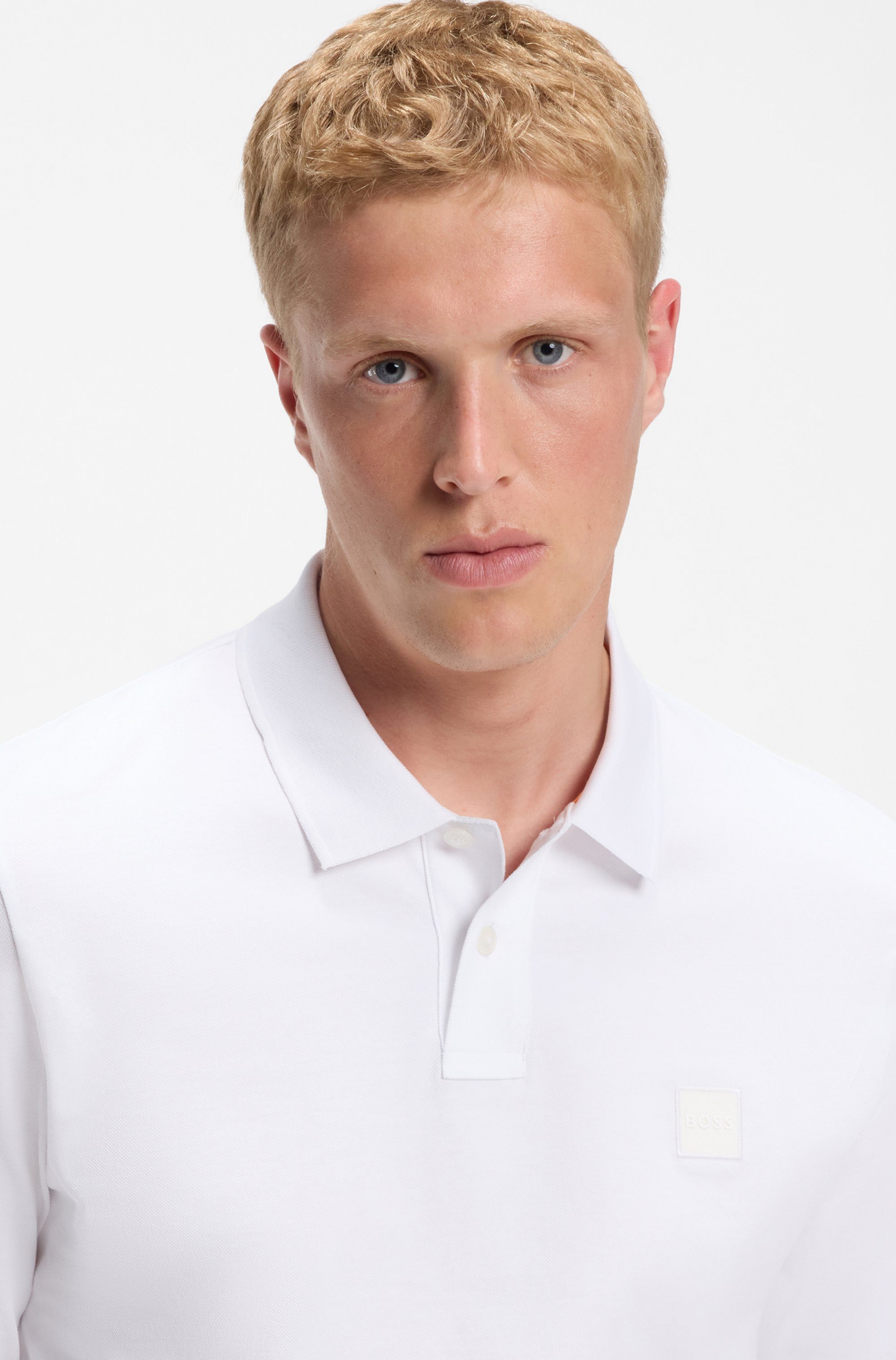 BOSS ORANGE Poloshirt Passerby Langarm Regular Fit Langarm Classic Stretch Pique Polo, pflegeleicht