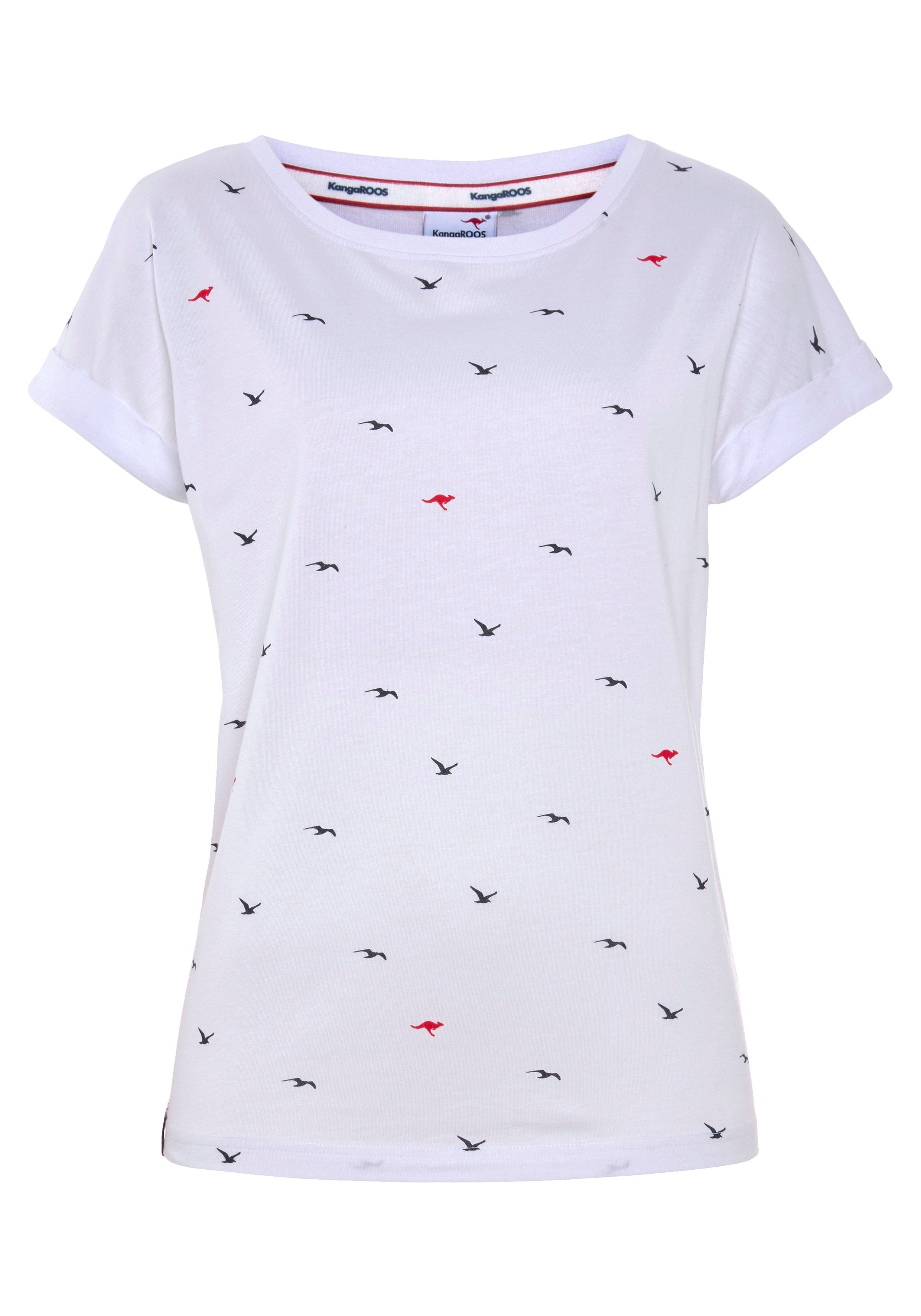 KangaROOS Print-Shirt kurzärmelig, figurumspielend, mit Print, mit Rundhalsausschnitt. € 18,99