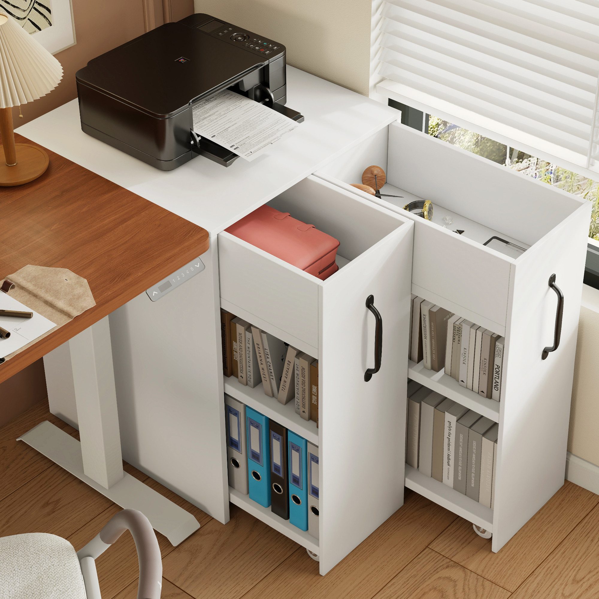 HAUSS SPOLE Sideboard Aktenschrank auf Rollen,mit Fächern und Schubladen,vo günstig online kaufen