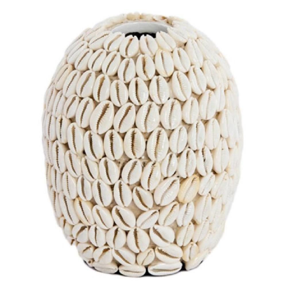 Light & Living Dekovase Vase Shell Muscheln Cream (17cm)