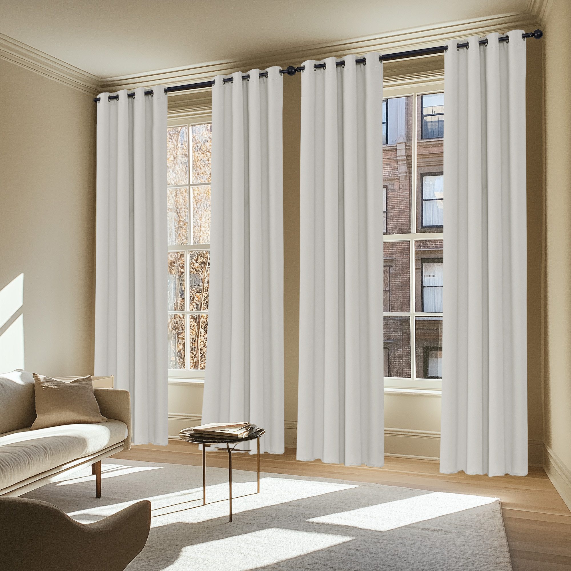 Deconovo Verdunkelungsvorhang Blickdichter Vorhang mit Ösen Gardinen Wohnzi günstig online kaufen