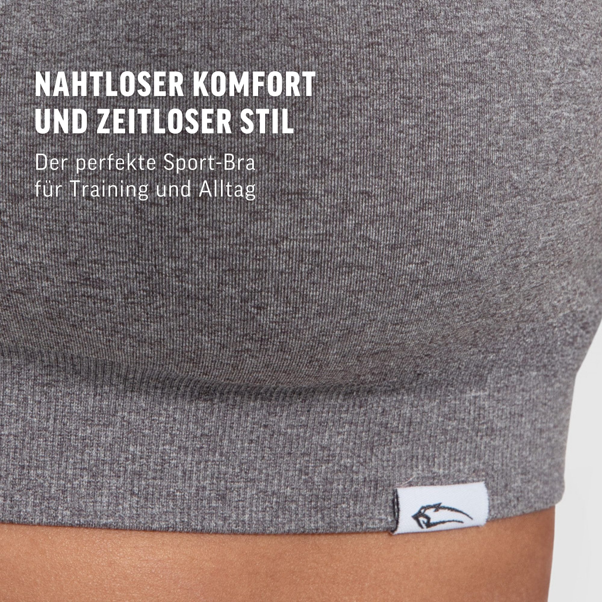 Smilodox Sport-BH Louisa, Blickdicht Rutschfester Sport Bra, Gerippter Stoff Top Shaped Fit ärmelloses Oberteil, Atmungsaktives Yoga Tank Top