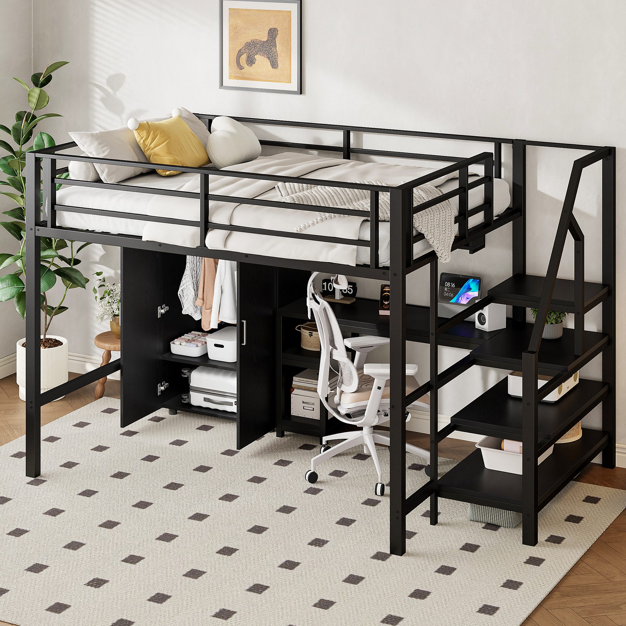 HAUSS SPOLE Hochbett 140x200 mit Kleiderschrank, günstig online kaufen