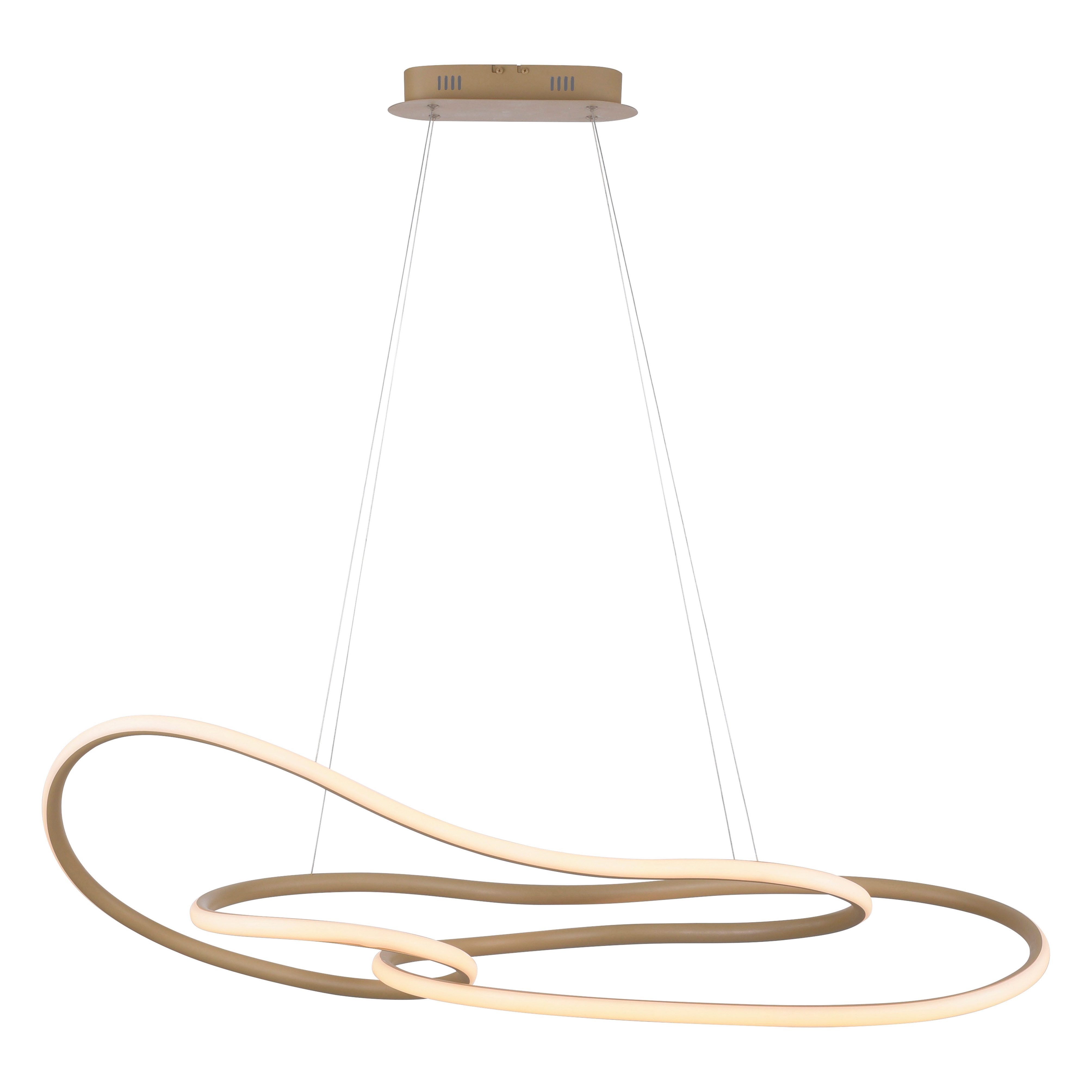 Paul Neuhaus LED Pendelleuchte TWIST, Memoryfunktion, LED fest integriert, Warmweiß, Stufenlos dimmbar über Lichtschalter, Memoryfunktion, Höhenverstellbar