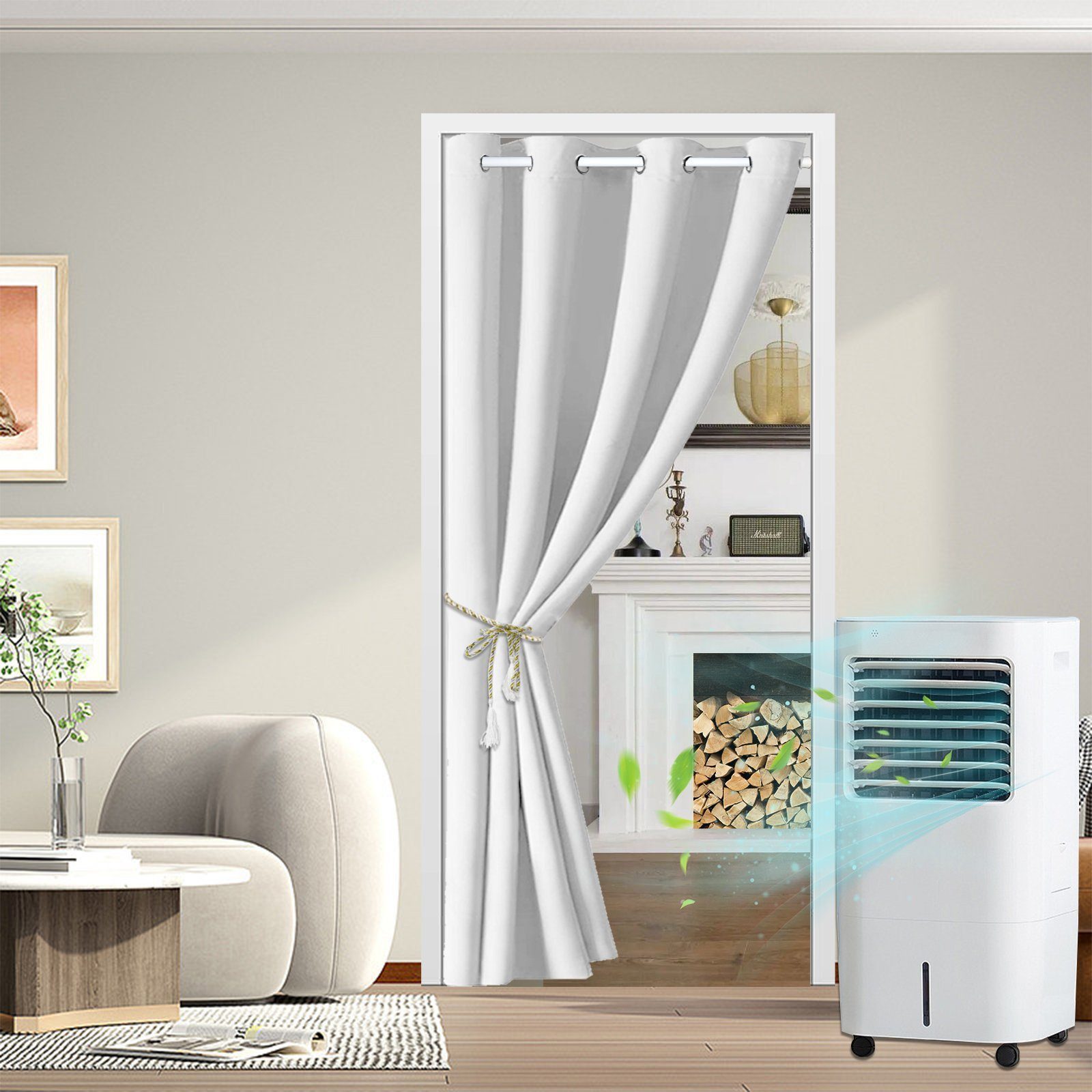 BYSURE Türvorhang (1 St), Ösen, blickdicht, Thermovorhang für Schlafzimmer, günstig online kaufen