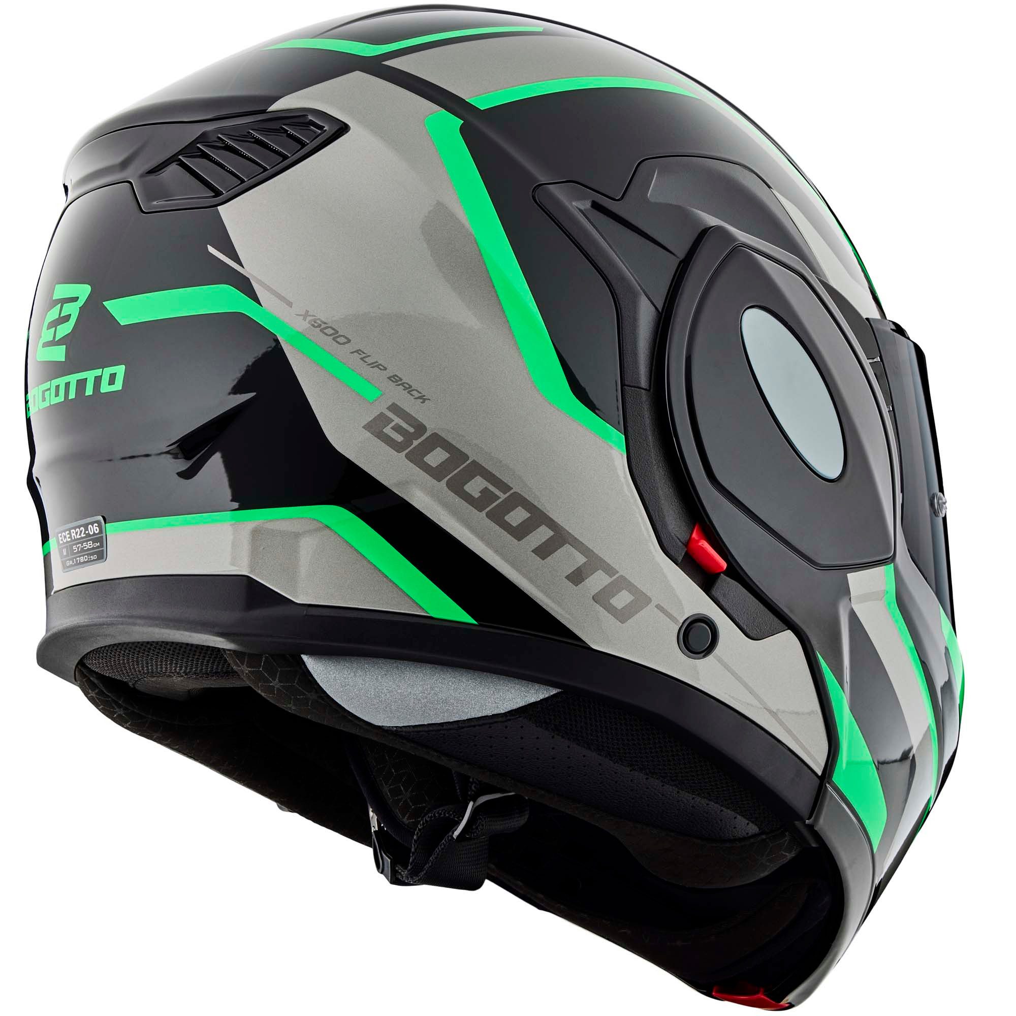 Bogotto Motorradhelm FS-X600 Vyda Klapphelm, Vorbereitet Für Kommunikationssystem,geeignet Brillenträger,vorbe – Bild 4 von 5