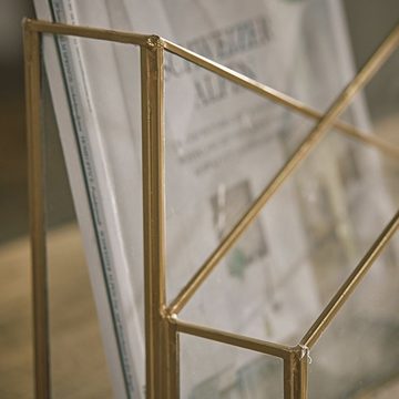 Mirabeau Wanddekoobjekt Zeitschriftenhalter Moselle gold/klar