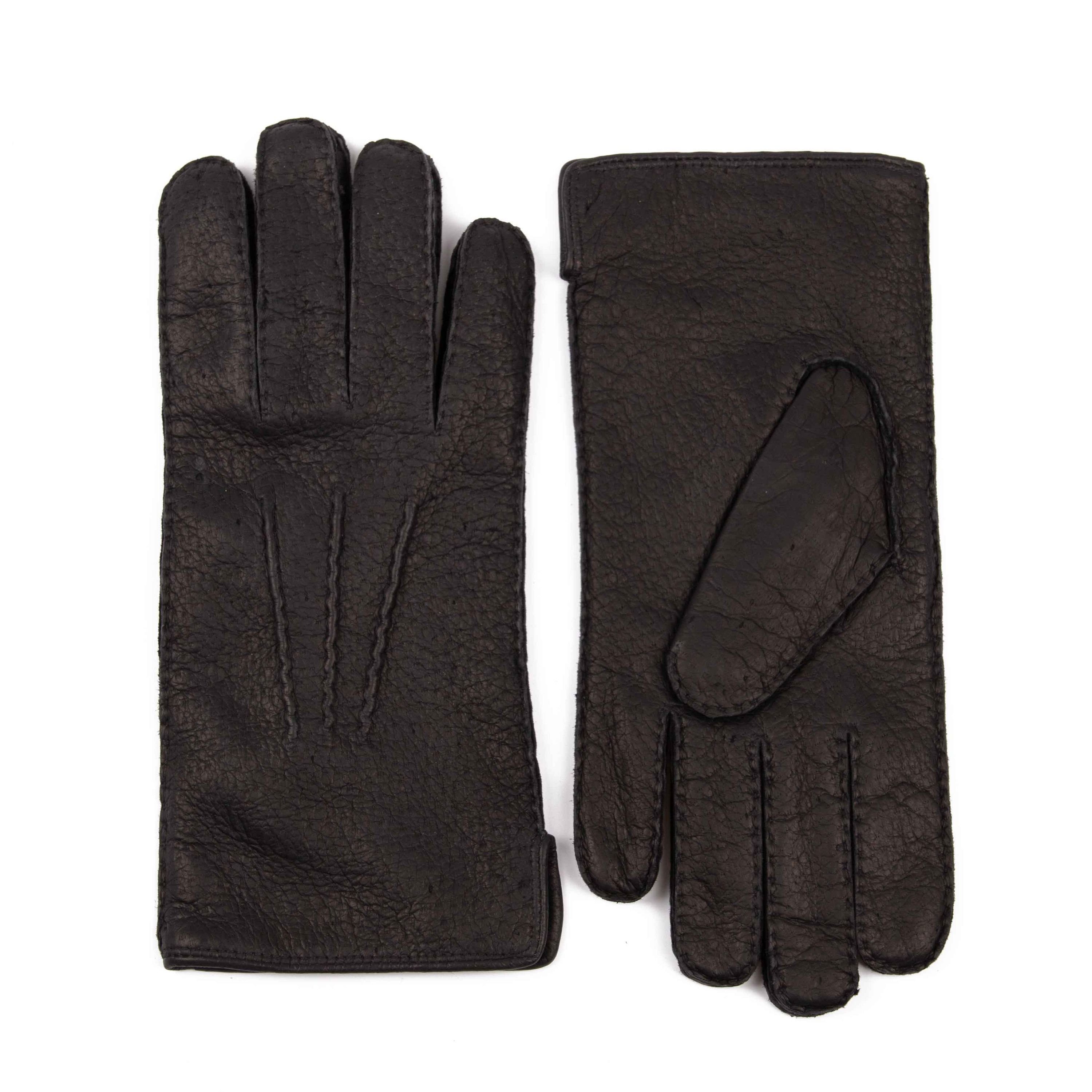 Hand Gewand by Weikert Lederhandschuhe ERNA - Peccary Lederhandschuhe mit Alpaka gefüttert