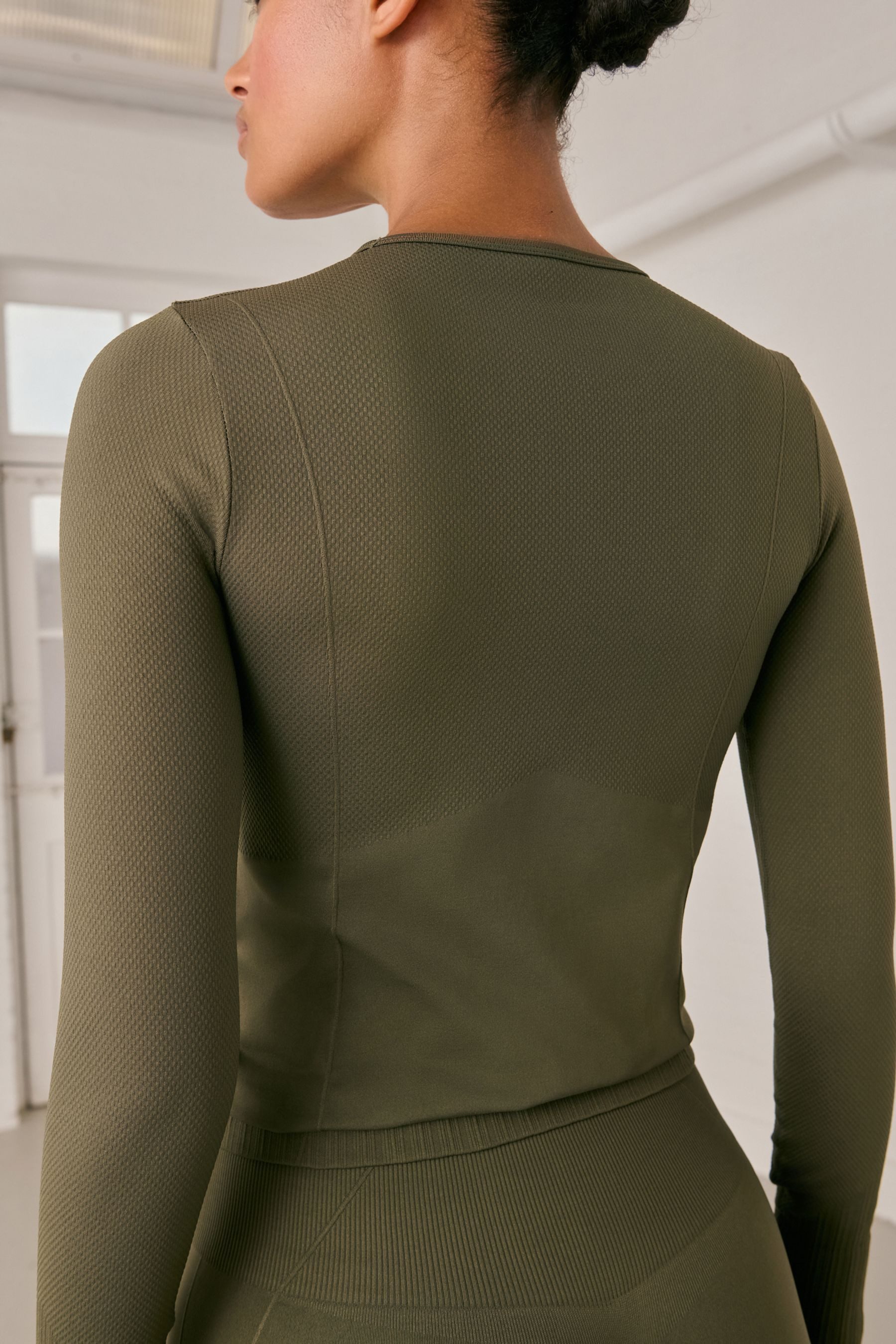 Next Langarmshirt Nahtloses, langärmeliges Rundhals-Sweatshirt (1-tlg) günstig online kaufen