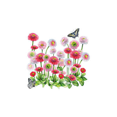 Ambiente Papierserviette Pink Bellis, (20 St), 33 cm x 33 cm