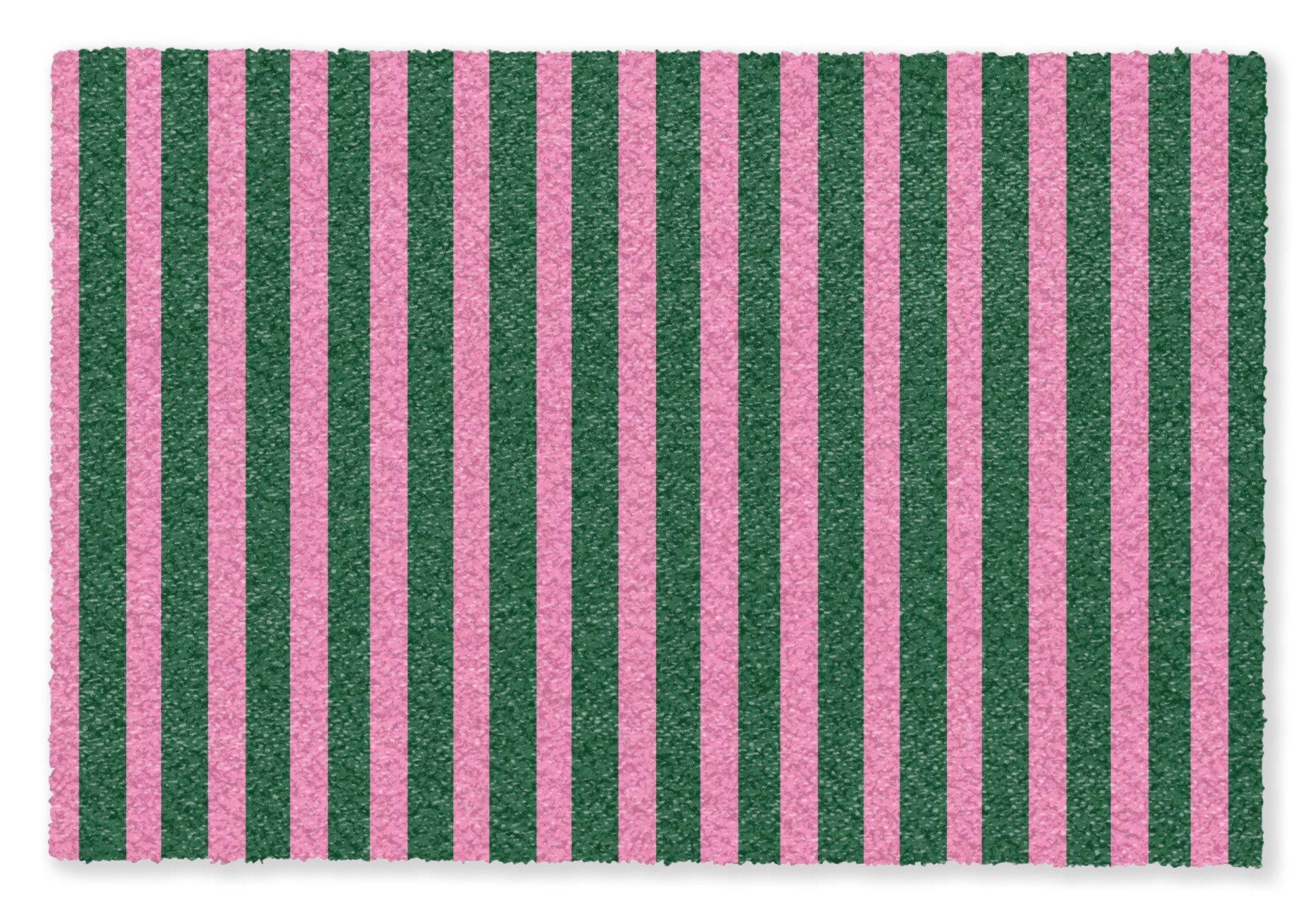 MuchoWow Fußmatte Vertikale Streifen - Grün - Rosa, Rechteckig, innen Schmutzfangmatte, Tür, Schmutzfänger Flur, Teppich 60x40 cm