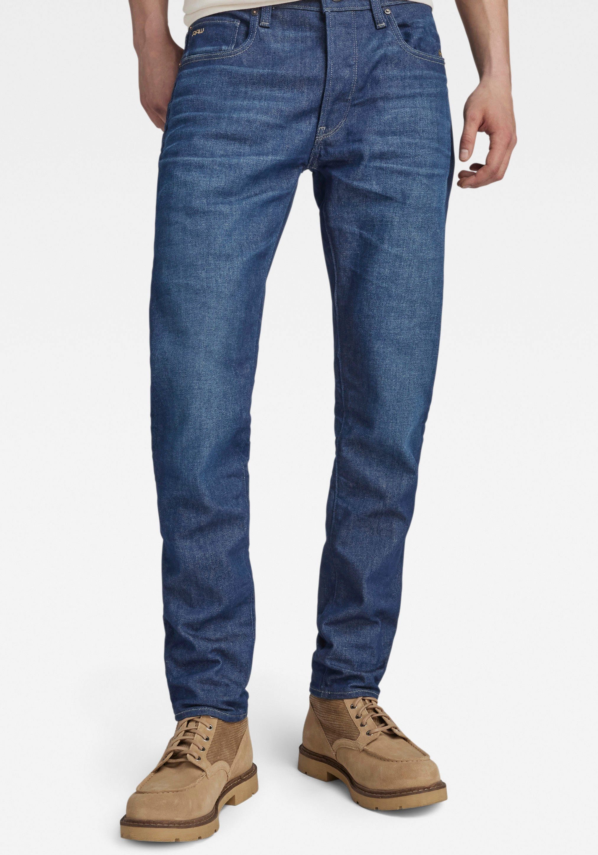 G-Star RAW Slim-fit-Jeans 3301 Slim worn in blue mine