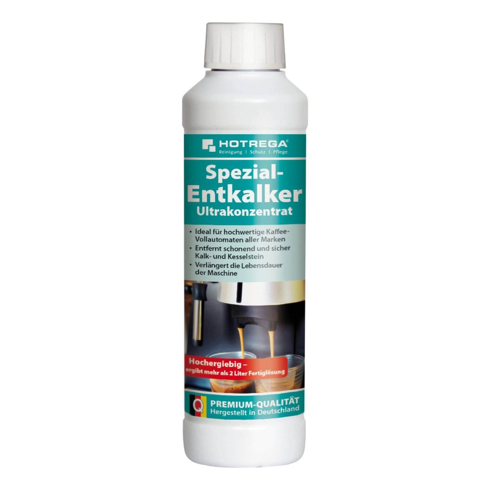 HOTREGA® Spezial Entkalker Kaffeemaschine reinigen Kalkentferner Konzentrat Kalklöser (Materialschonend Für Kaffeevollautomaten, Padmaschinen, Thermoskannen & Wasserkochern)