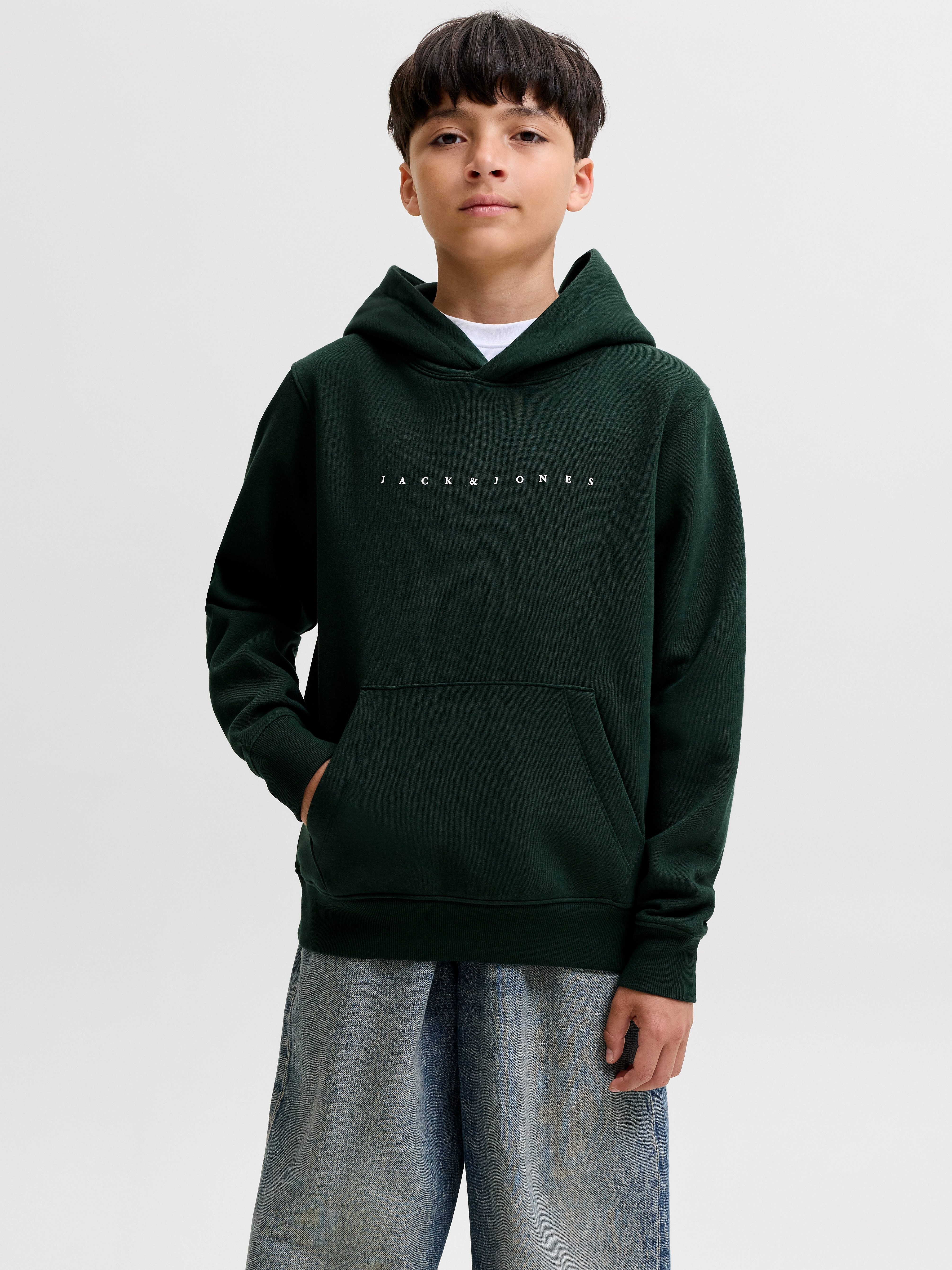 Jack & Jones Junior Kapuzensweatshirt JJESTAR JJ SWEAT HOOD NOOS JNR Baumwollmischung, relaxed fit