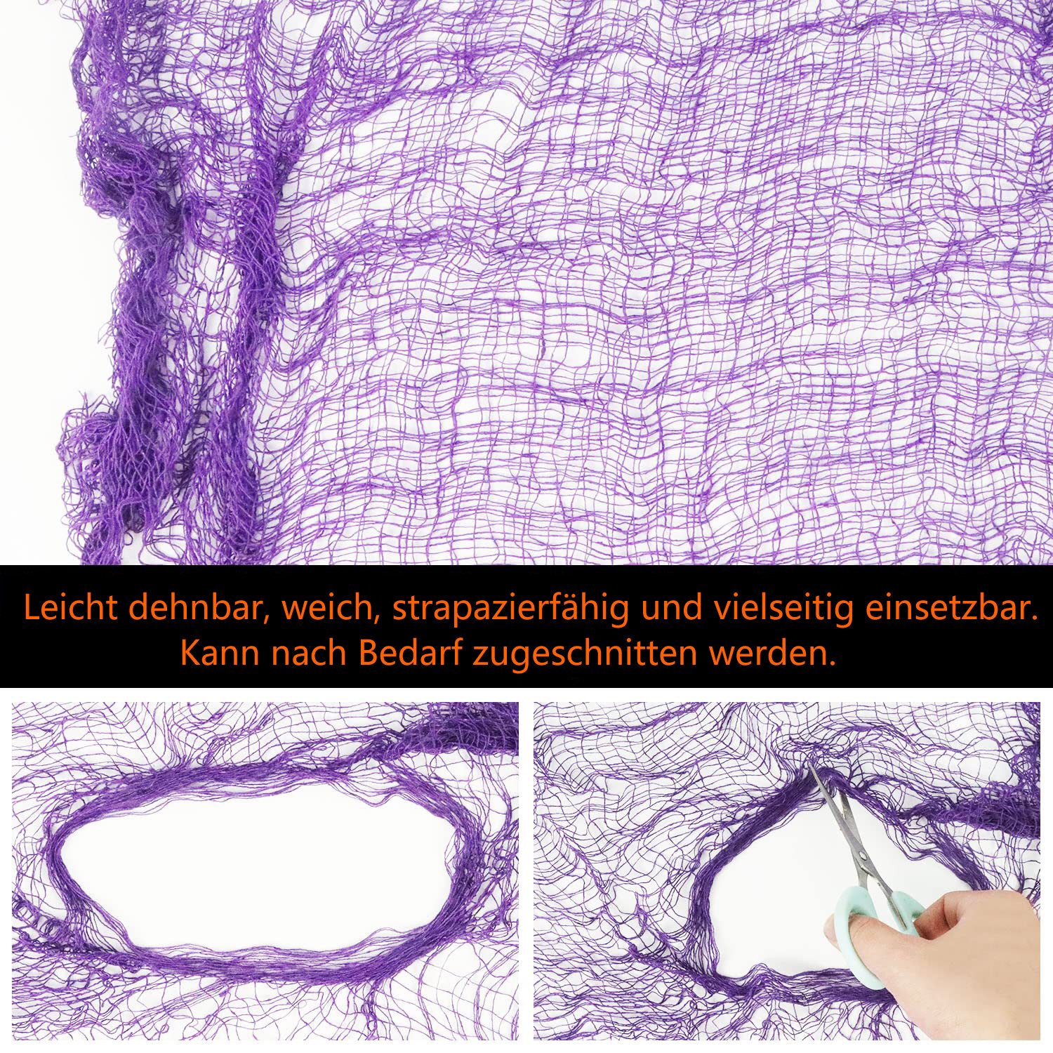 CLTYQ Dekoobjekt 5er-Set gruselige Halloween-Gaze-Stoff-Dekoration (5 St), günstig online kaufen