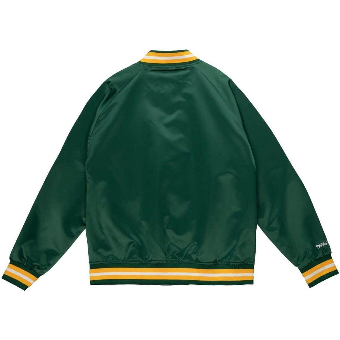 Mitchell Varsity Bay Packers Ness & Satin Windbreaker Green