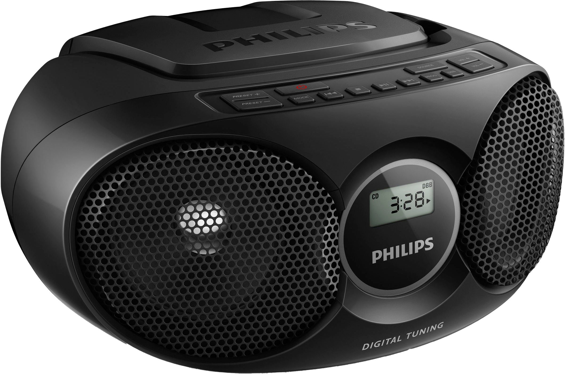 Philips AZ215S Radio (FM-Tuner, 3 W) schwarz