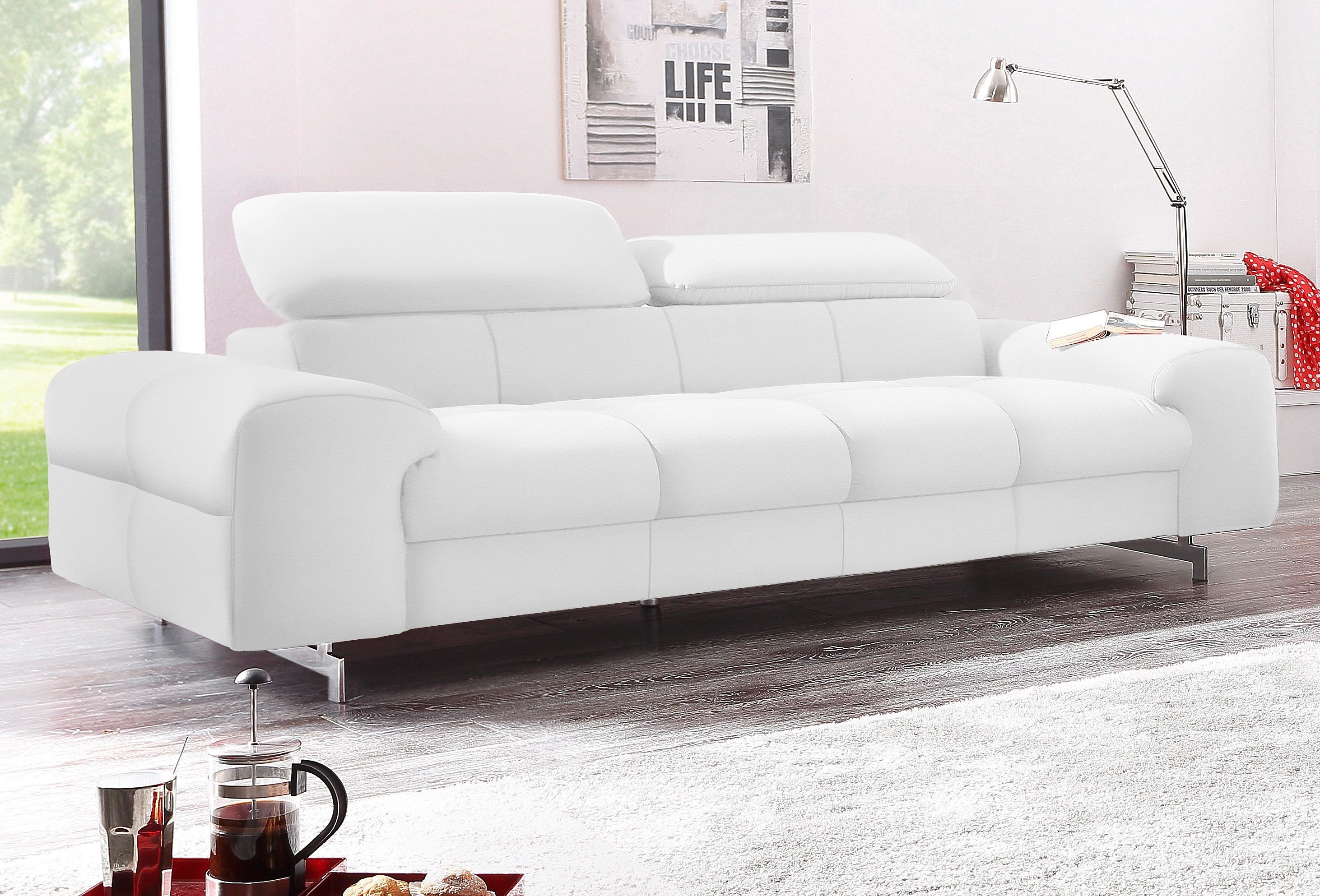 COTTA 3-Sitzer Chef, Big-Sofa mit Kopfteilverstellung, günstig online kaufen