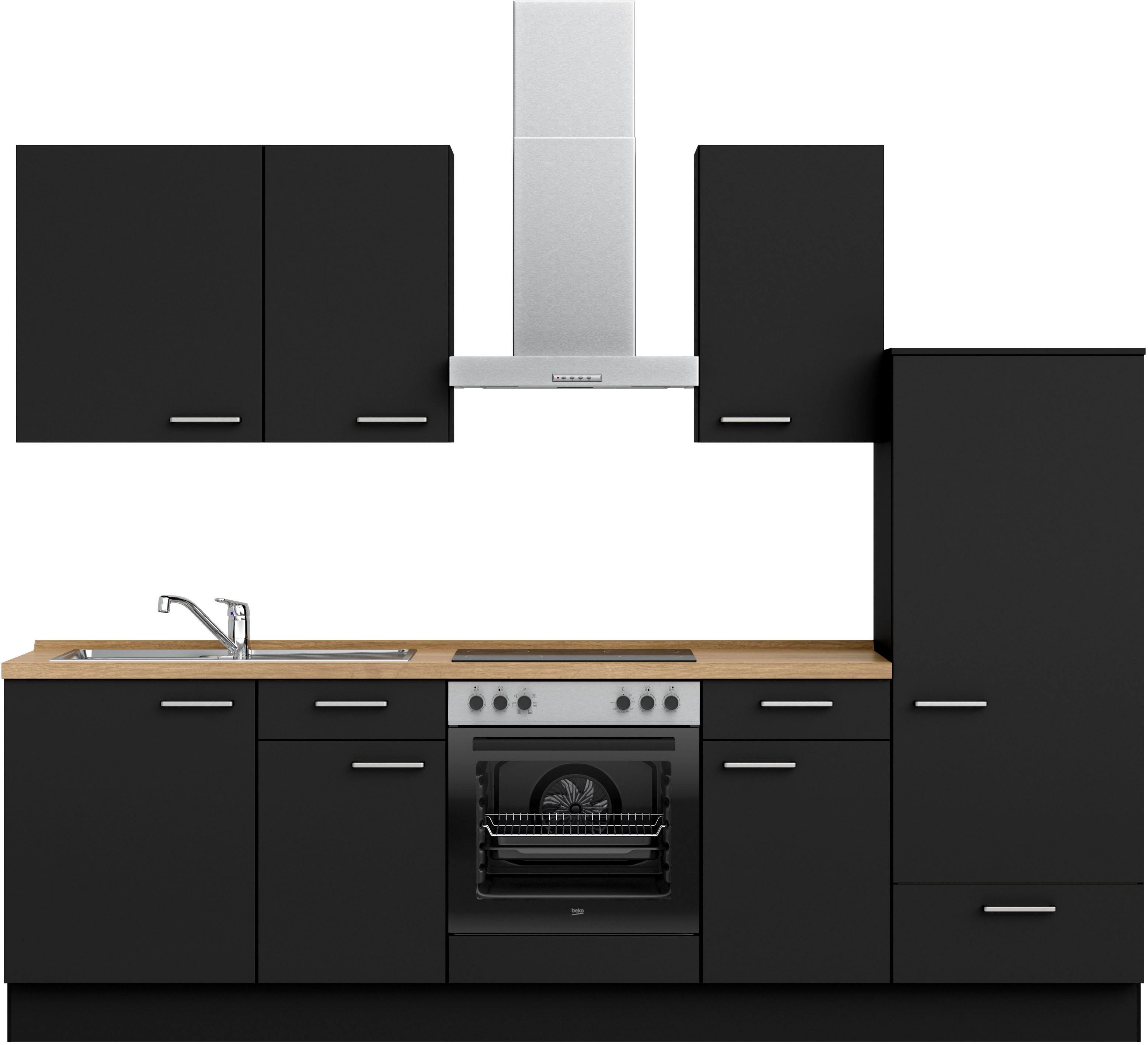 nobilia® Küchenzeile "Touch I", vormontiert, Ausrichtung wählbar, Breite 270 cm, wahlw. mit E-Geräten