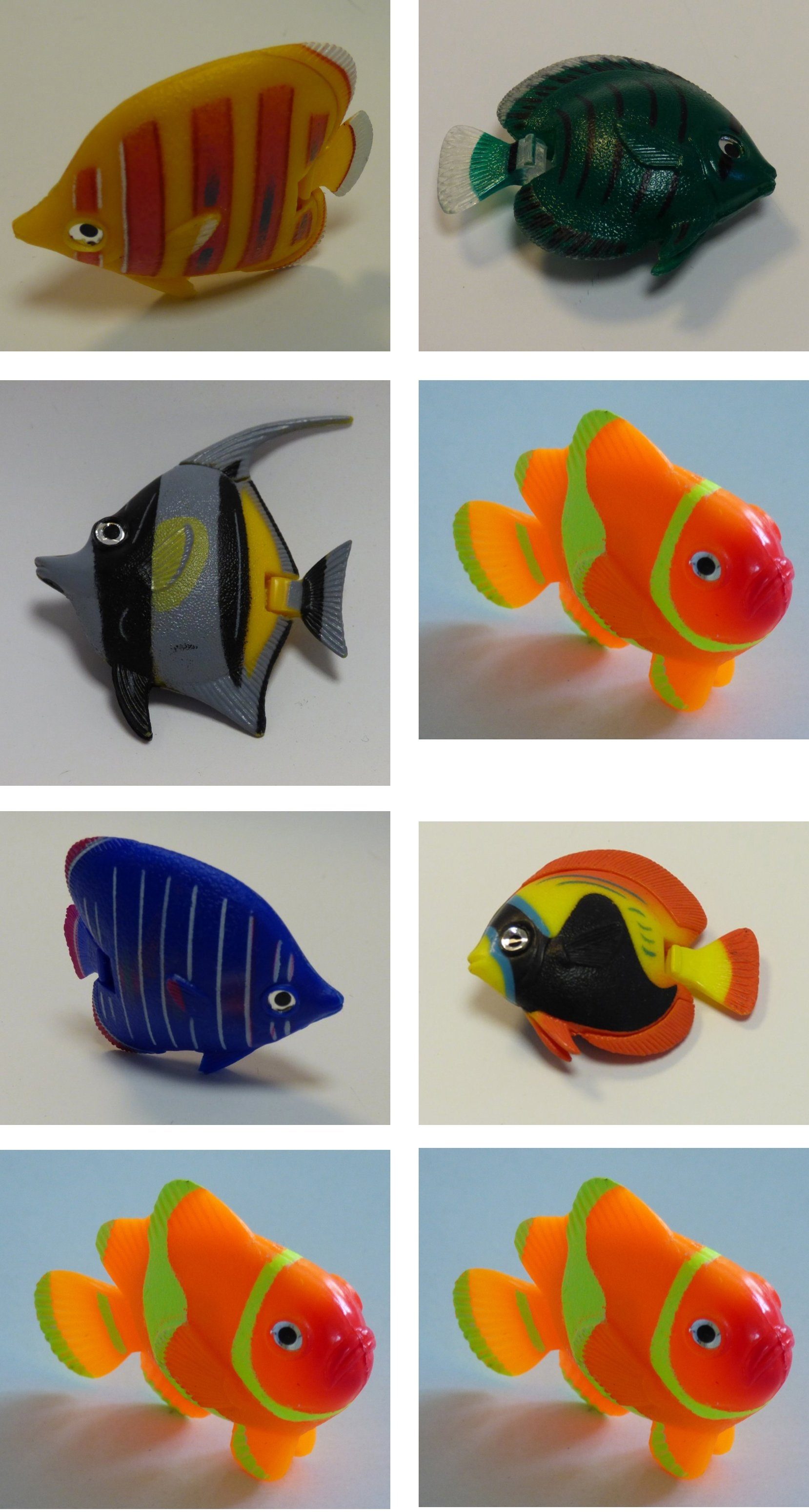 Aqua-Parts Dekofigur 7331 Wassersäulen Zubehör Fische 8-er SET bunt DEKO, Bunte DEKO Fische