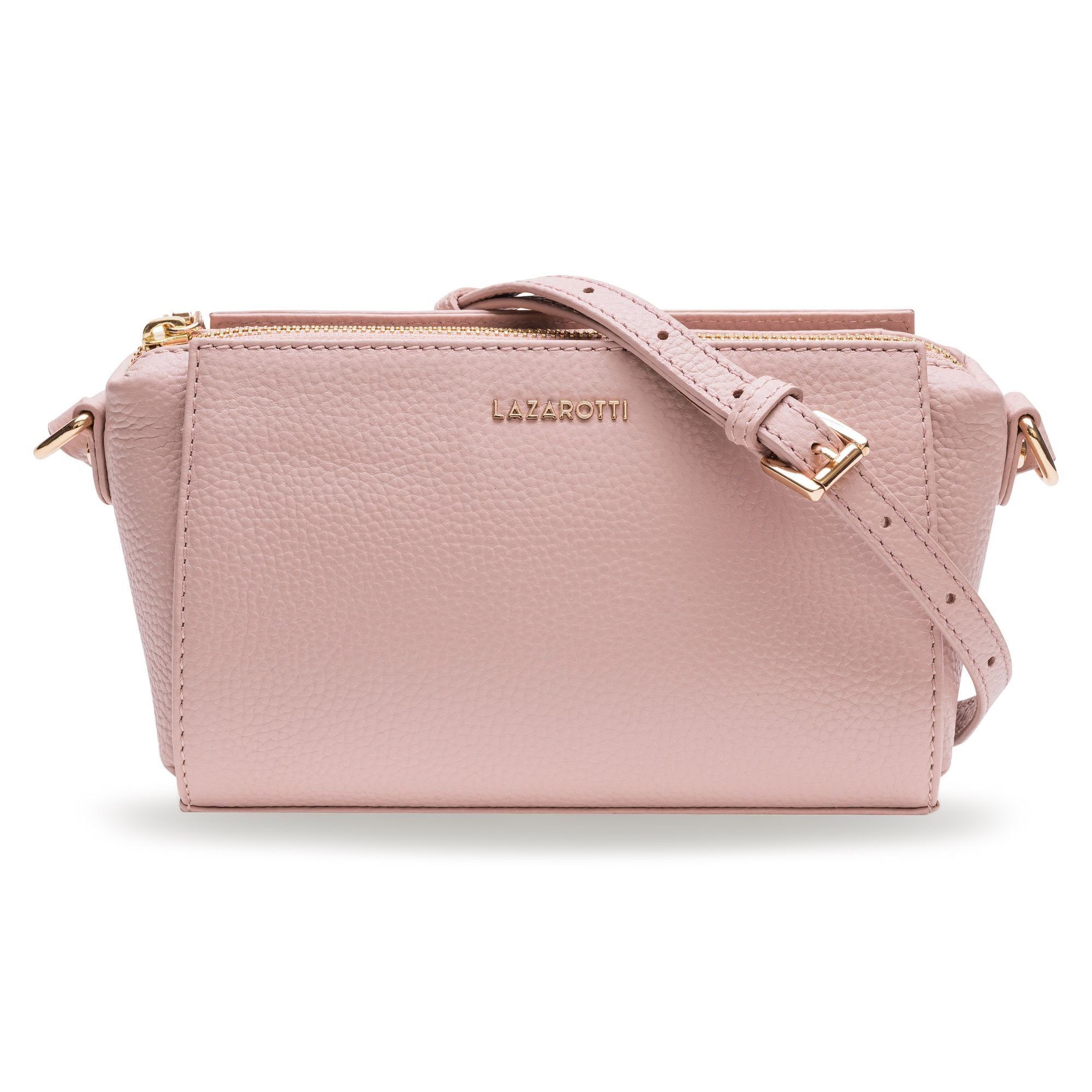 Lazarotti Umhängetasche Bologna Leather, Leder pink