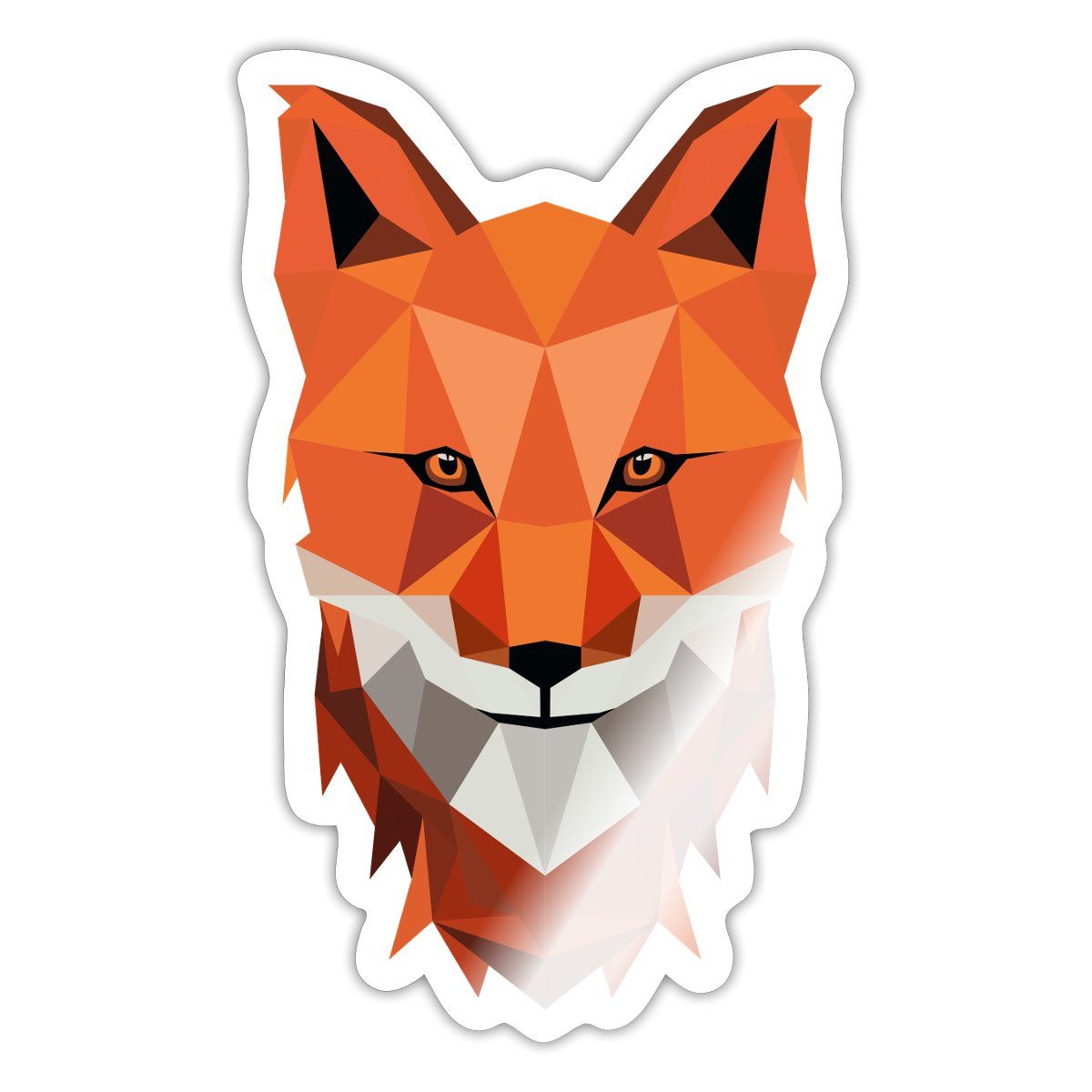 Spreadshirt Aufkleber Fuchs Polygon Low Poly Sticker Aufkleber