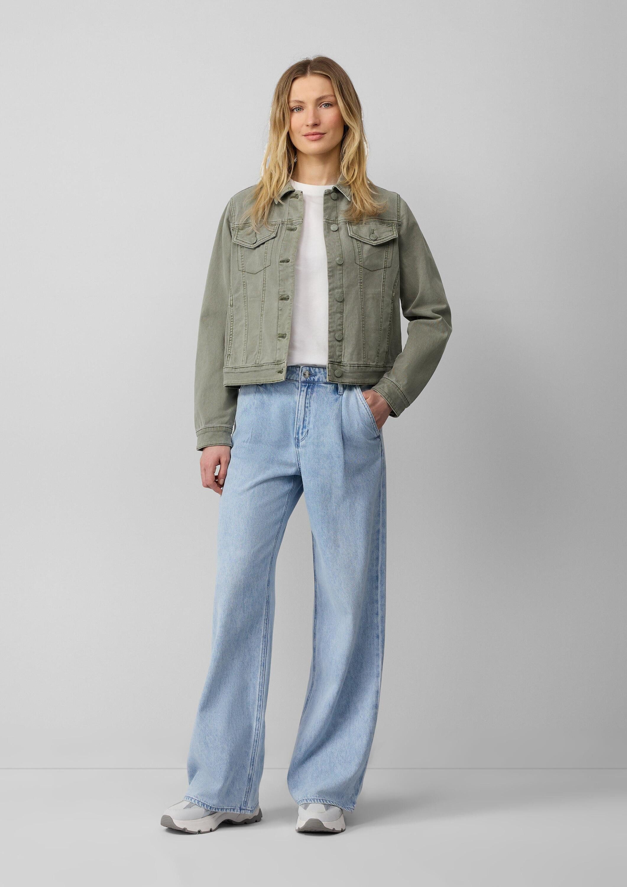 s.Oliver Funktionsjacke Indoor-Jacke Elastische Jeansjacke mit seitlichen Eingrifftaschen