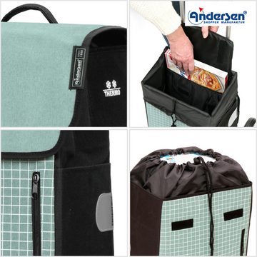 Andersen Einkaufstrolley Scala Shopper Plus mit Tasche Hente in Schwarz oder Mint