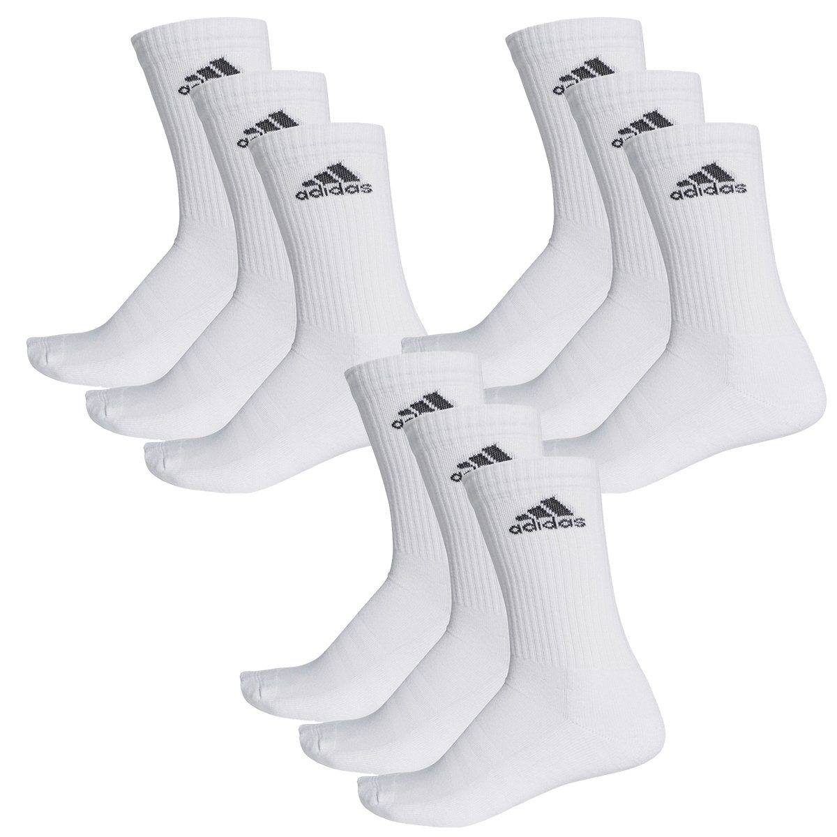 adidas Performance Socken 3S CUSHIONED CREW 9P (9-Paar) White