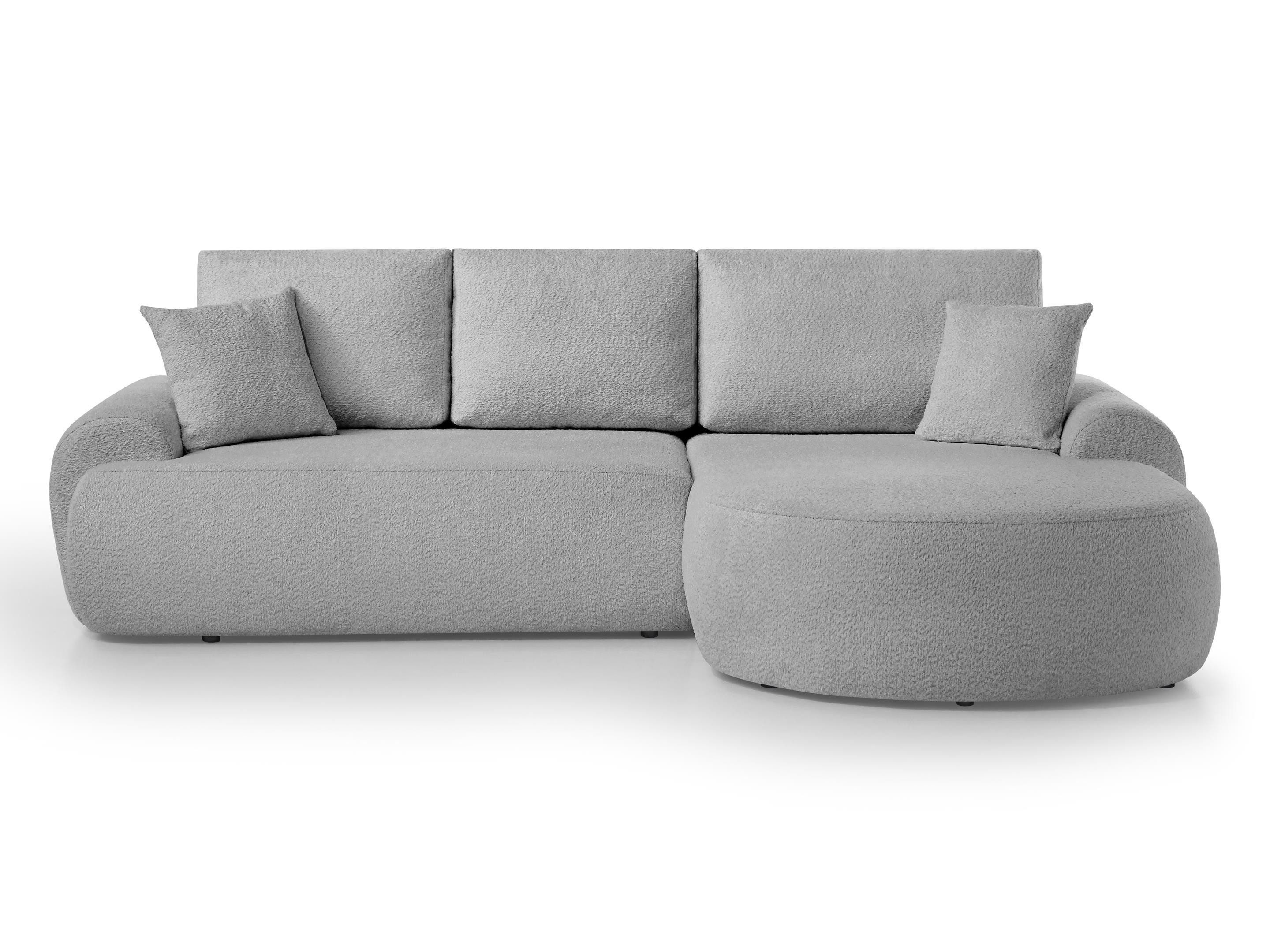 Beautysofa Ecksofa mit Kissen aus Bouclé-Stoff günstig online kaufen
