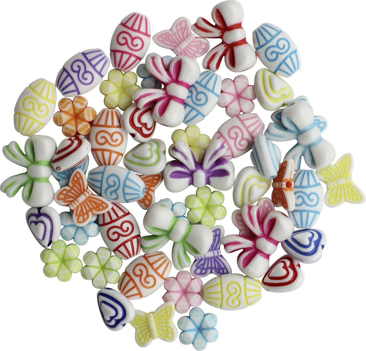 Bastelperlen Glorex Schmuck Perlen 11-16 mm 25 g, opak mix