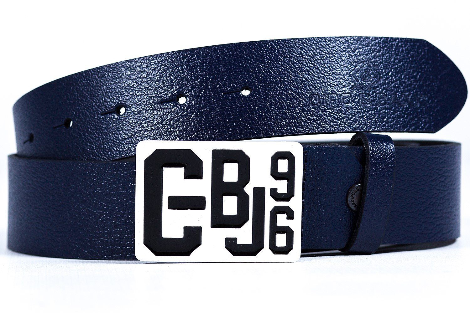 Cipo & Baxx Ledergürtel BA-CG149 Im casual Look mit farblich anderer Schnalle navy | Gürtel