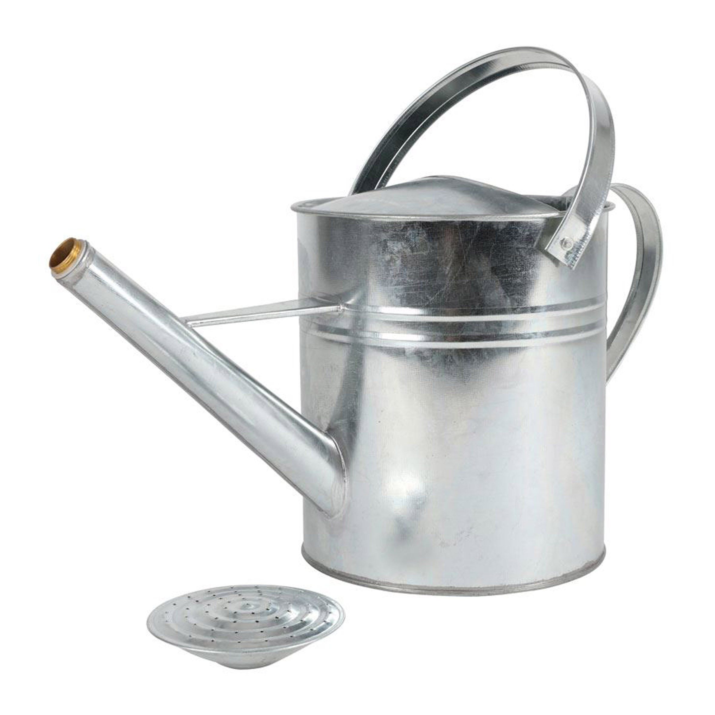 Spetebo Gießkanne Zink Gießkanne silber - 5 L (1 Gießkanne, 1-tlg., Gießkanne), Kleine Pflanzen Gießkanne aus Zink mit 5 Liter Fassungsvermögen
