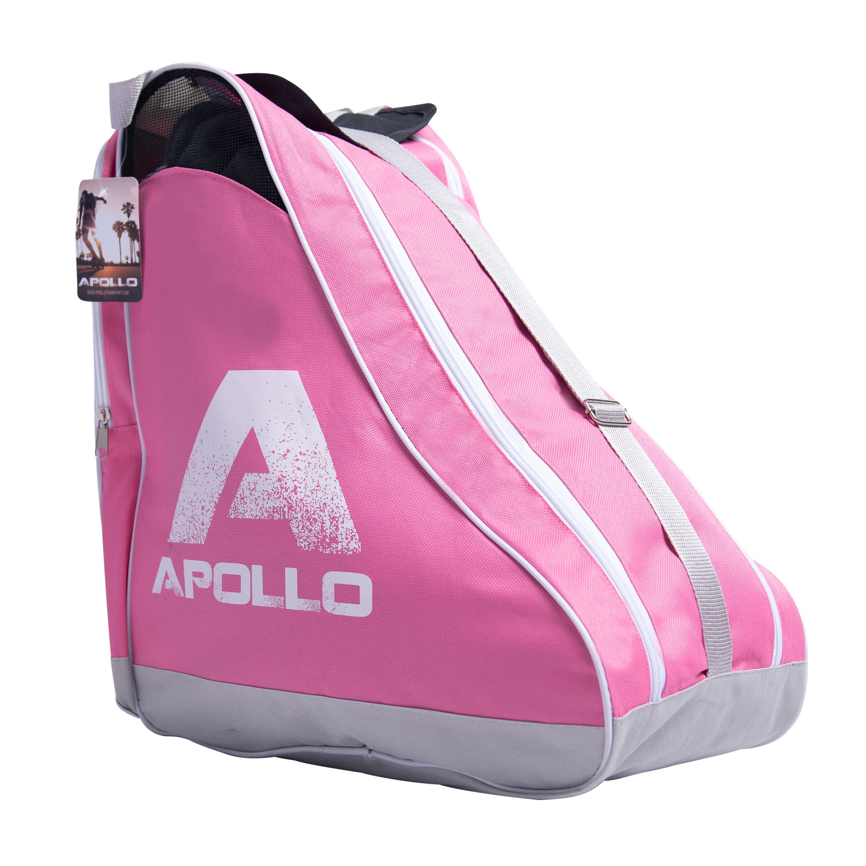 Apollo Skate Bag Skate Bag praktische Tasche für Schlittschuhe und Rollsport, sportlich, stabil und mit verstellbarem Schultergurt rosa