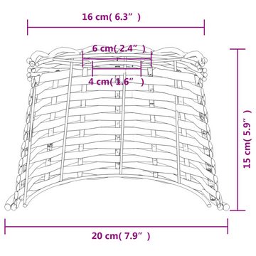 vidaXL Lampenschirm Lampenschirm Braun Ø20x15 cm Korbweide