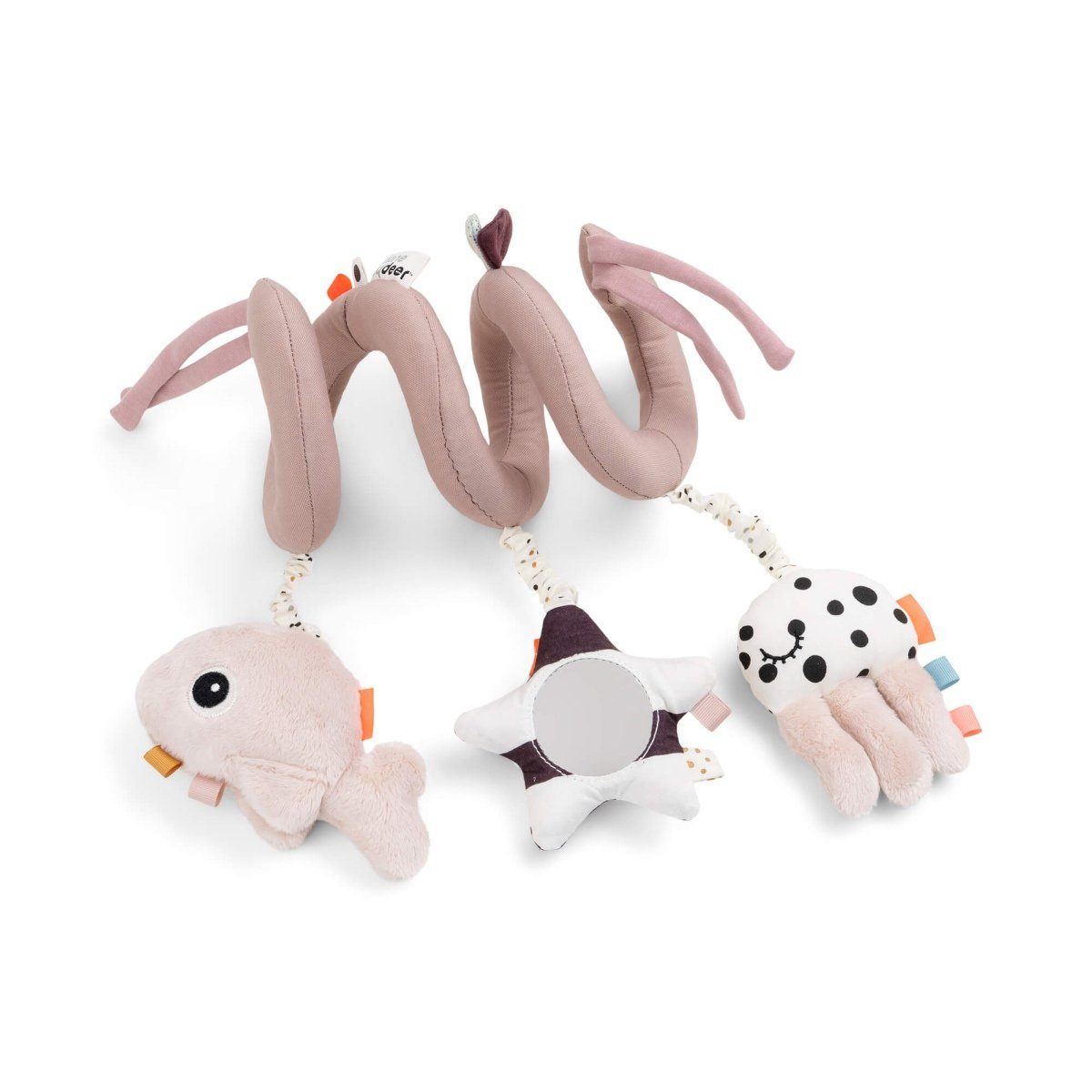 Done by Deer Greifspielzeug Activity Spirale Sea friends Rosa Greifling Beißring Lernspiel