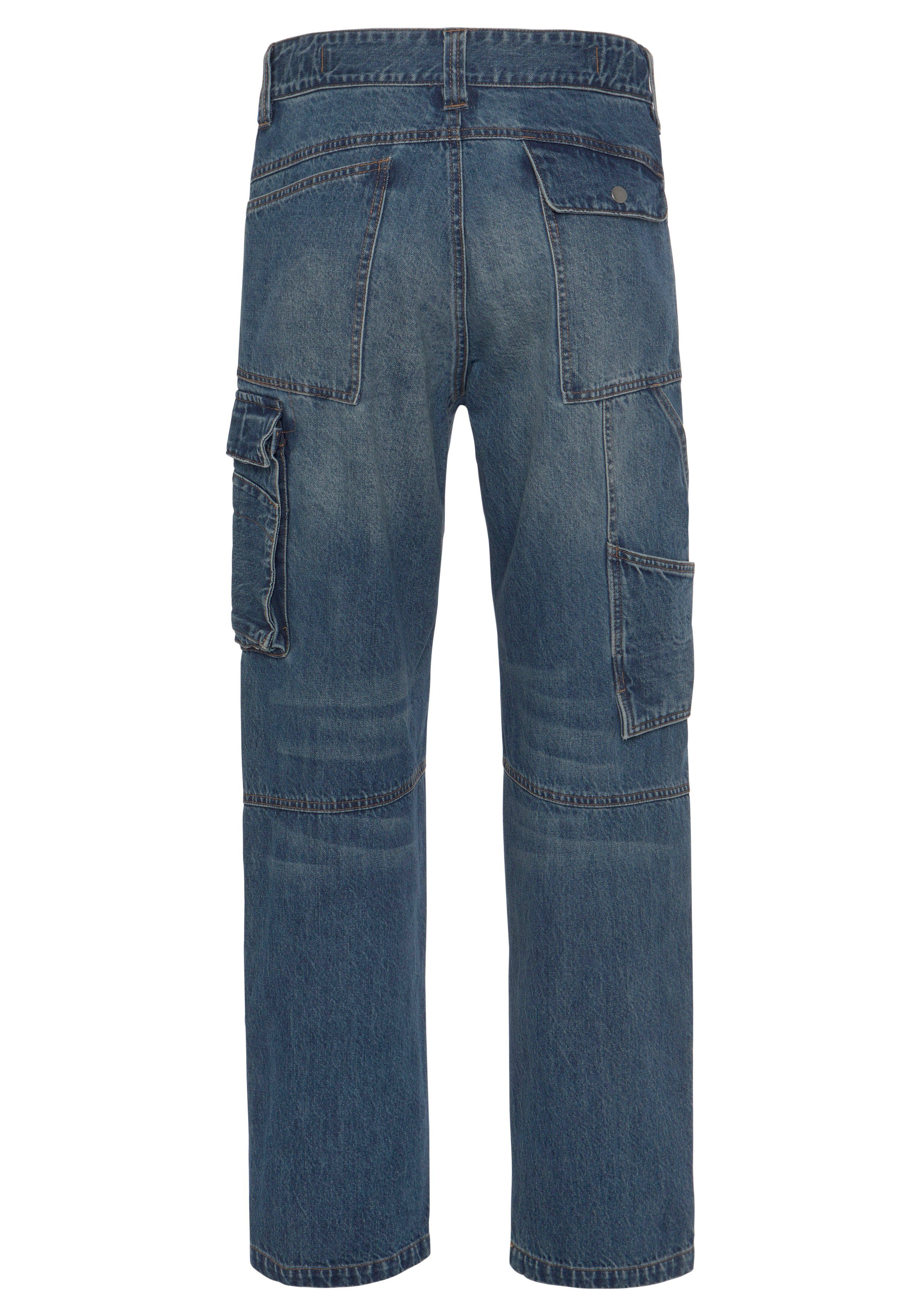 comfort dehnbarem Multipocket Taschen 9 Jeans Arbeitshose Bund, 100% Northern (aus Country praktischen mit fit) Jeansstoff, Baumwolle, mit robuster