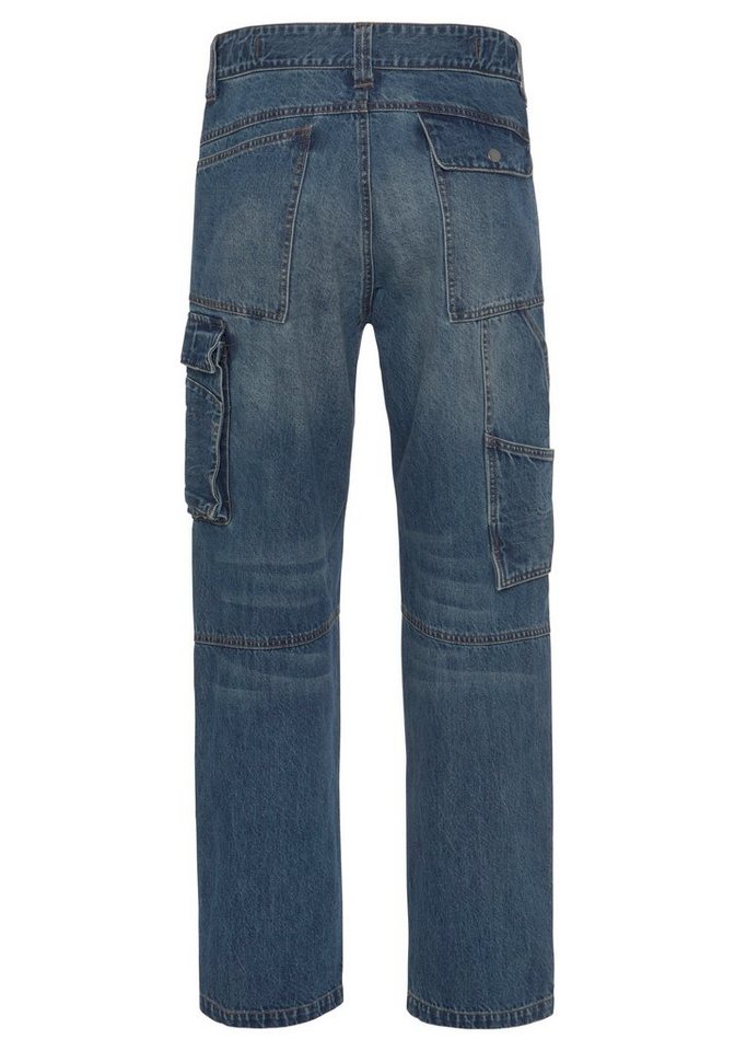 Northern Country Arbeitshose Multipocket Jeans (aus 100% Baumwolle,  robuster Jeansstoff, comfort fit) mit dehnbarem Bund, mit 9 praktischen  Taschen