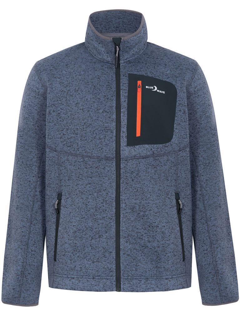 Blue Wave Strickfleecejacke Liam Herren Fleecejacke Liam mit Stehkragen in Strickoptik