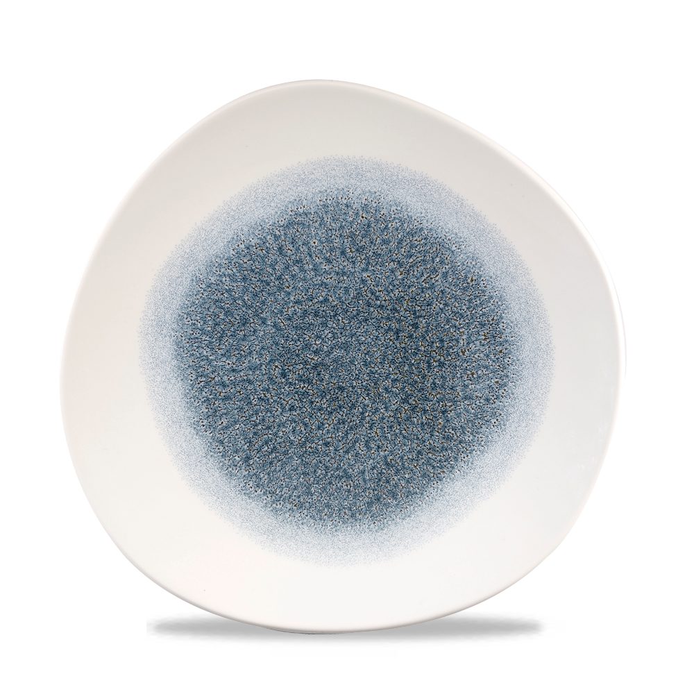 Teller Super Vitrified Studio Prints Raku Topaz Blue Teller