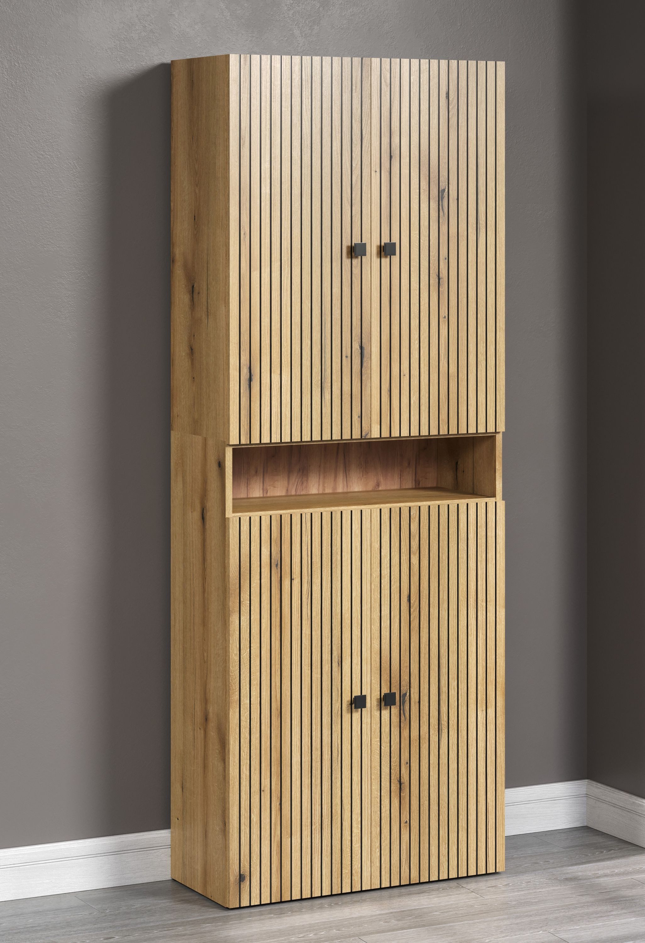 trendteam Hochschrank (Hochschrank) Badschrank Badhochschrank 70 x 188 x 31 cm