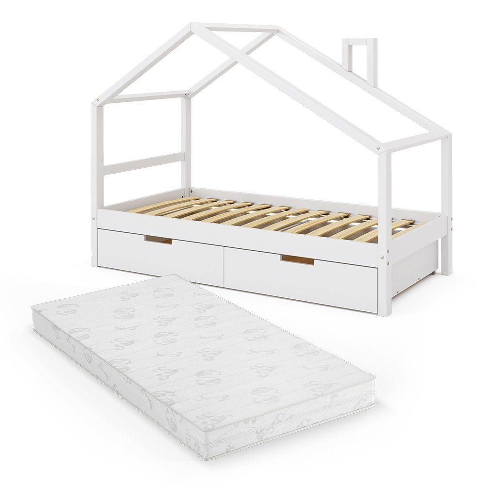VitaliSpa® Hausbett Lori, Weiß, 80x160 cm günstig online kaufen