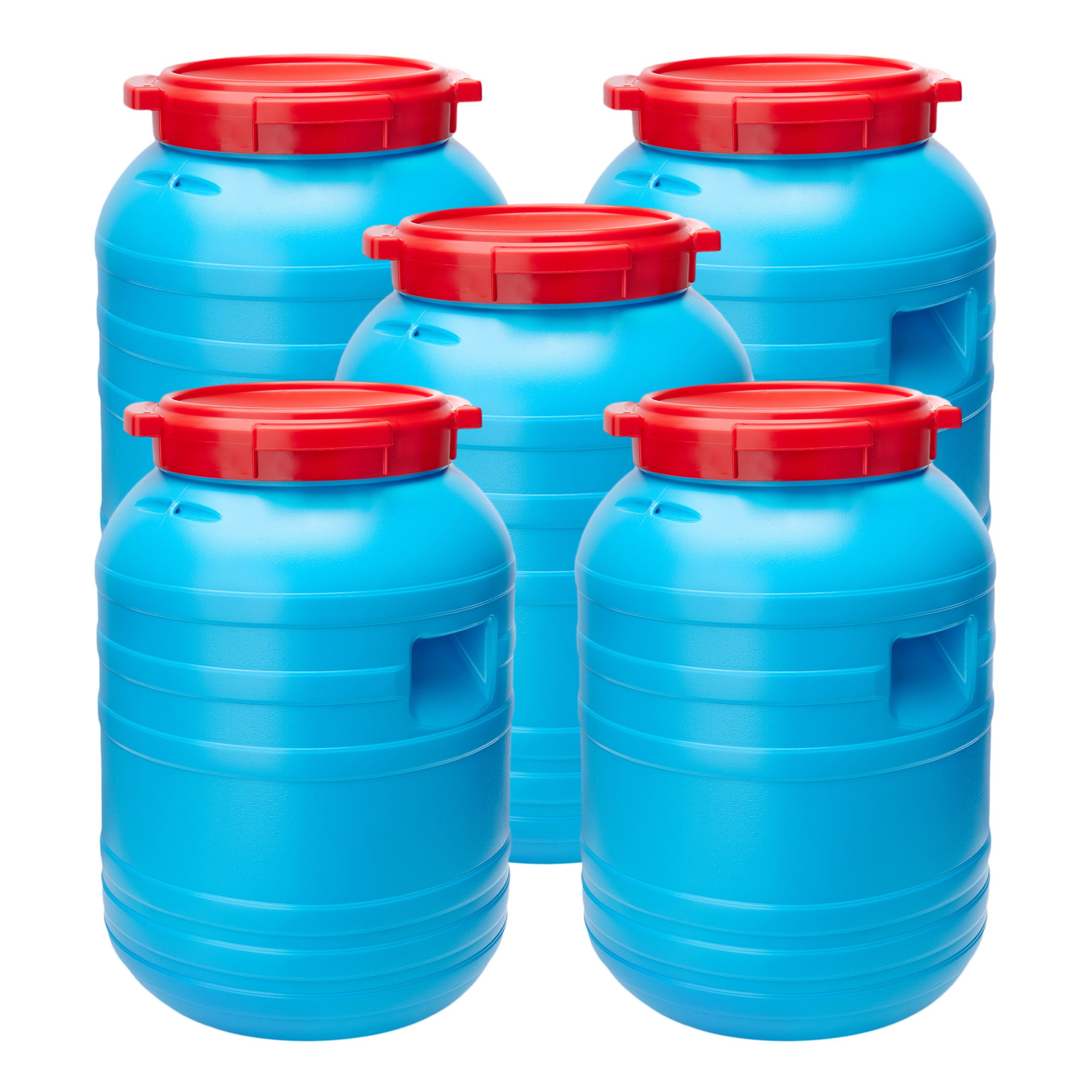 Garronda Regentonne Plastikfass für Garten Lebensmittelfass aus HDPE-Kunststoff GD-0055, 30 l, (5-tlg)