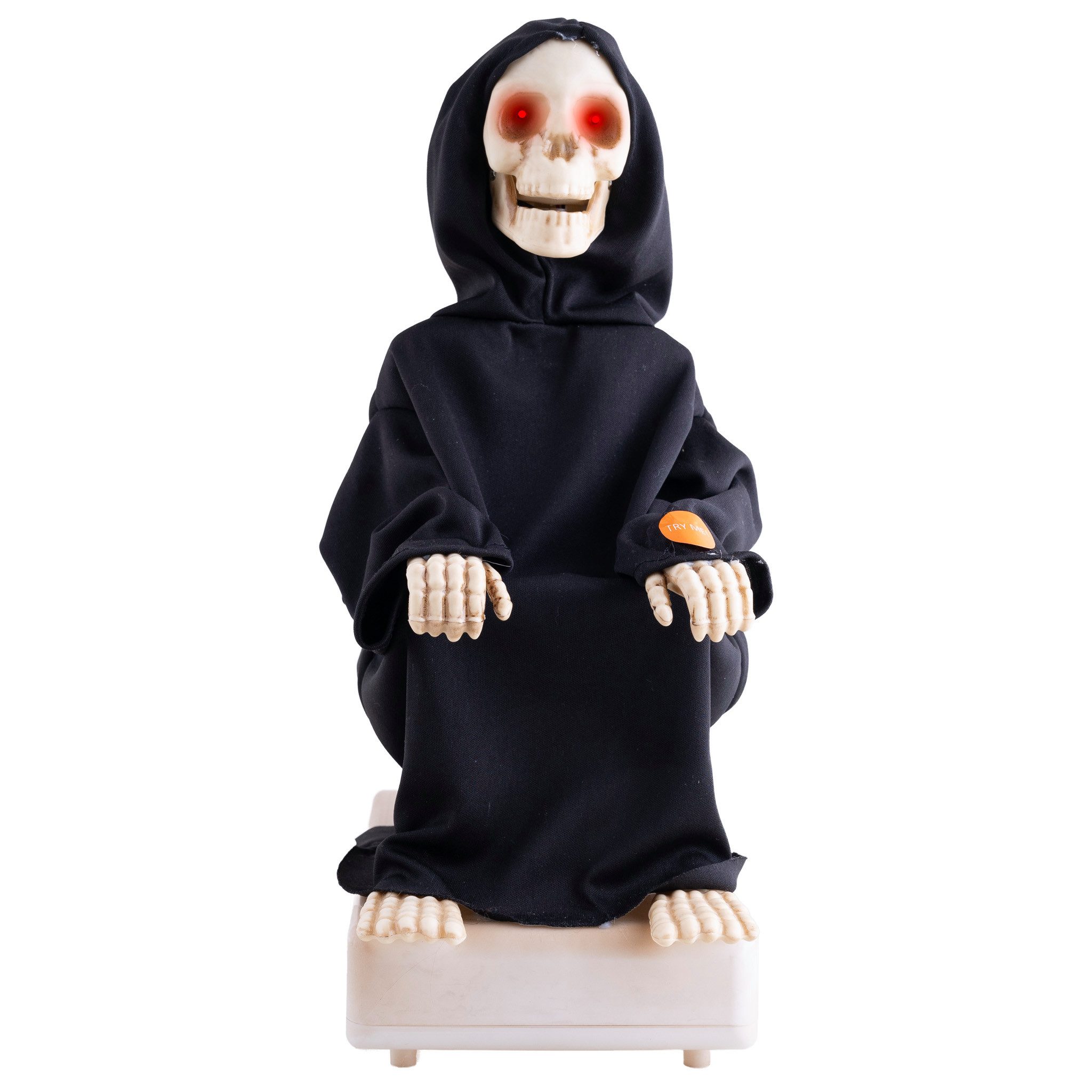 Funny Fashion Dekoobjekt Halloween Deko Skelett auf der Toilette - Animiert