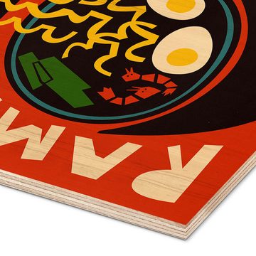Posterlounge Holzbild Fox & Velvet, Ramen, Küche Grafikdesign
