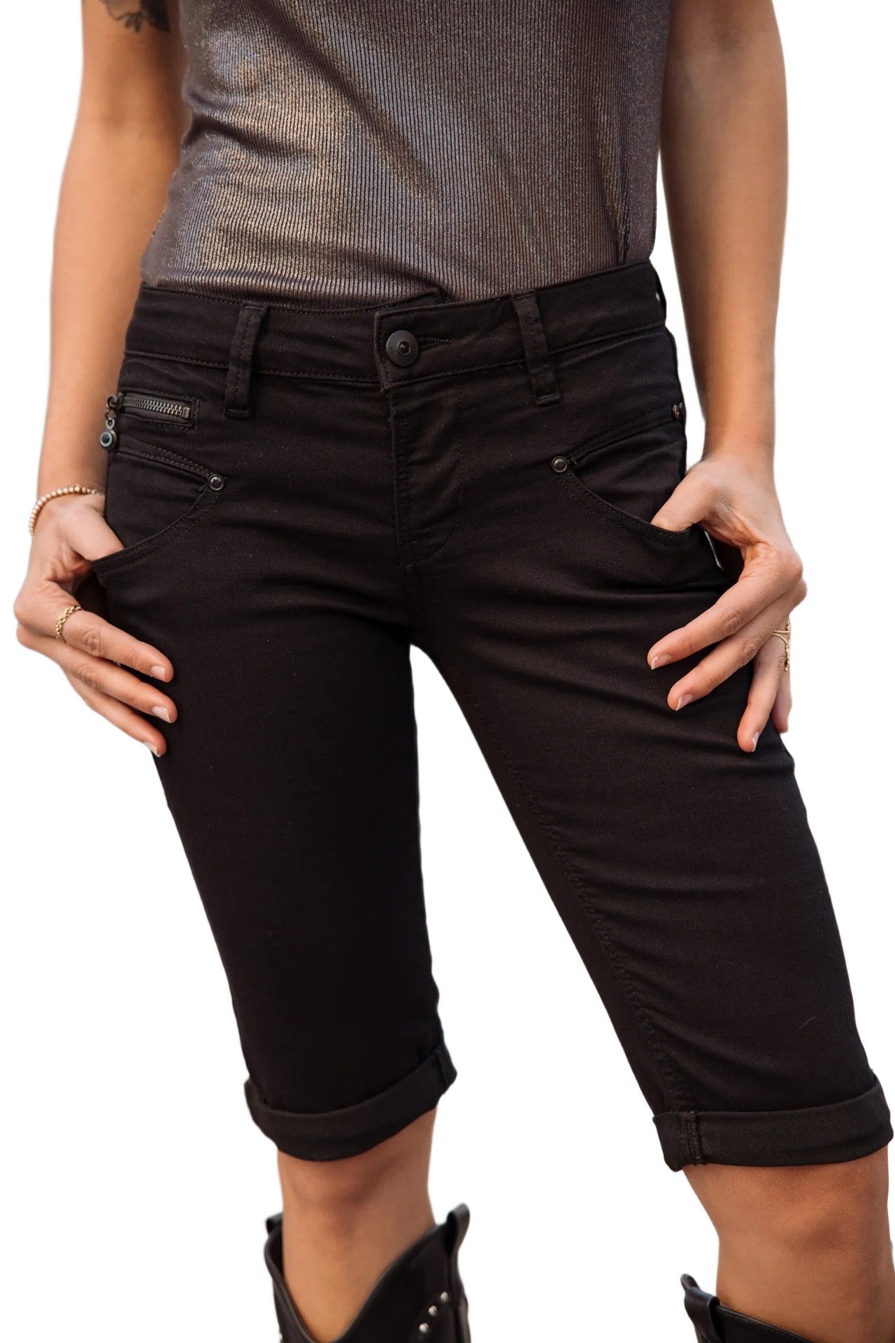 Freeman T. Porter Stretch-Jeans FREEMAN T. PORTER BELIXA SHORTS black 25752 205.12 - MAGIC LINE